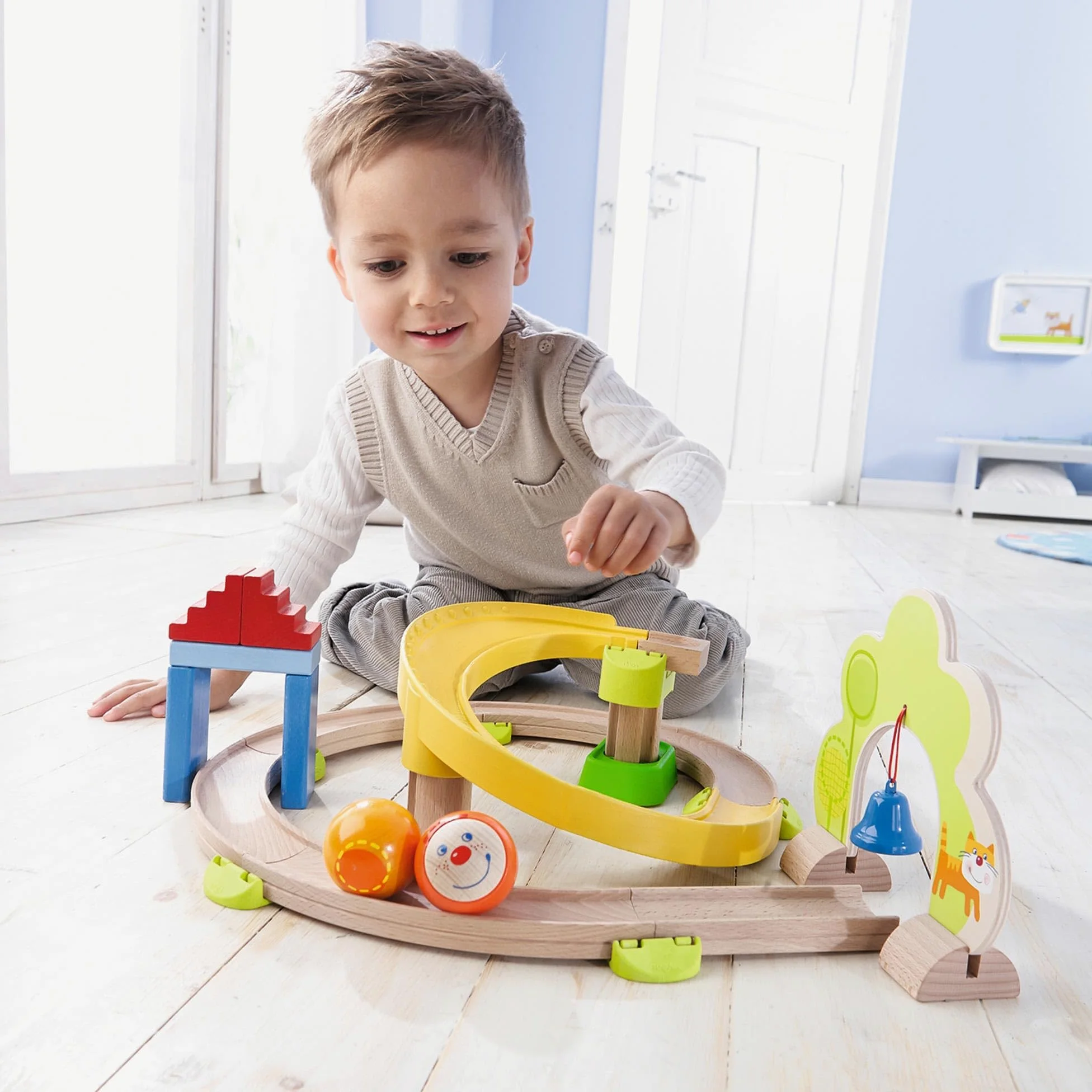 HABA 300439 Ball Track Kullerbü – Spiral Track - Marble Run with 26 Parts, for Ages 2 And up (Made in Germany)