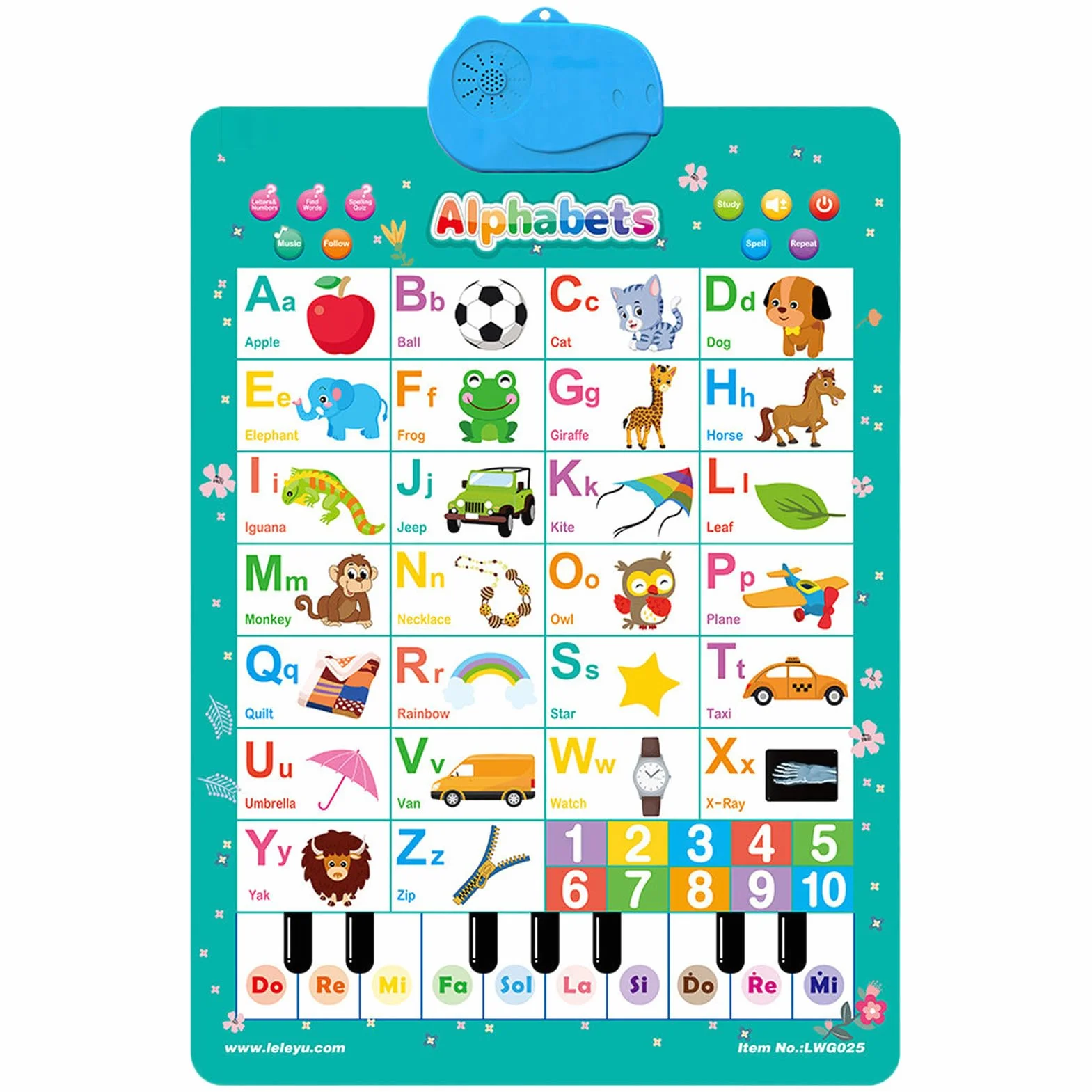 Tabella Elettronica Alfabeto Parete, Giocattoli Elettronici Interattivi Alfabeto, Poster Alfabetos Apprendimento Tattile Tabella Parlante Parete, Divertente Educativo Parlante Giocattolo Didattico