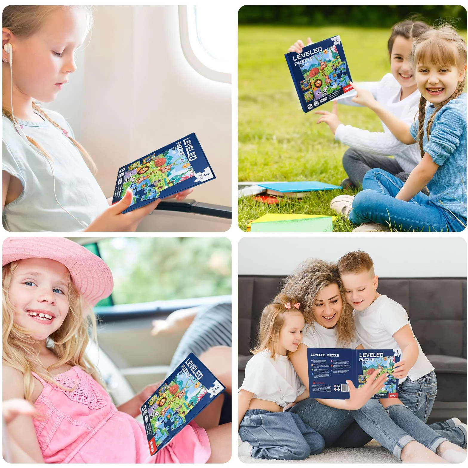 ASTARON Puzzle magnetici per bambini 3-5 anni Giocattolo fattoria auto animali magnete didattico regalo viaggio