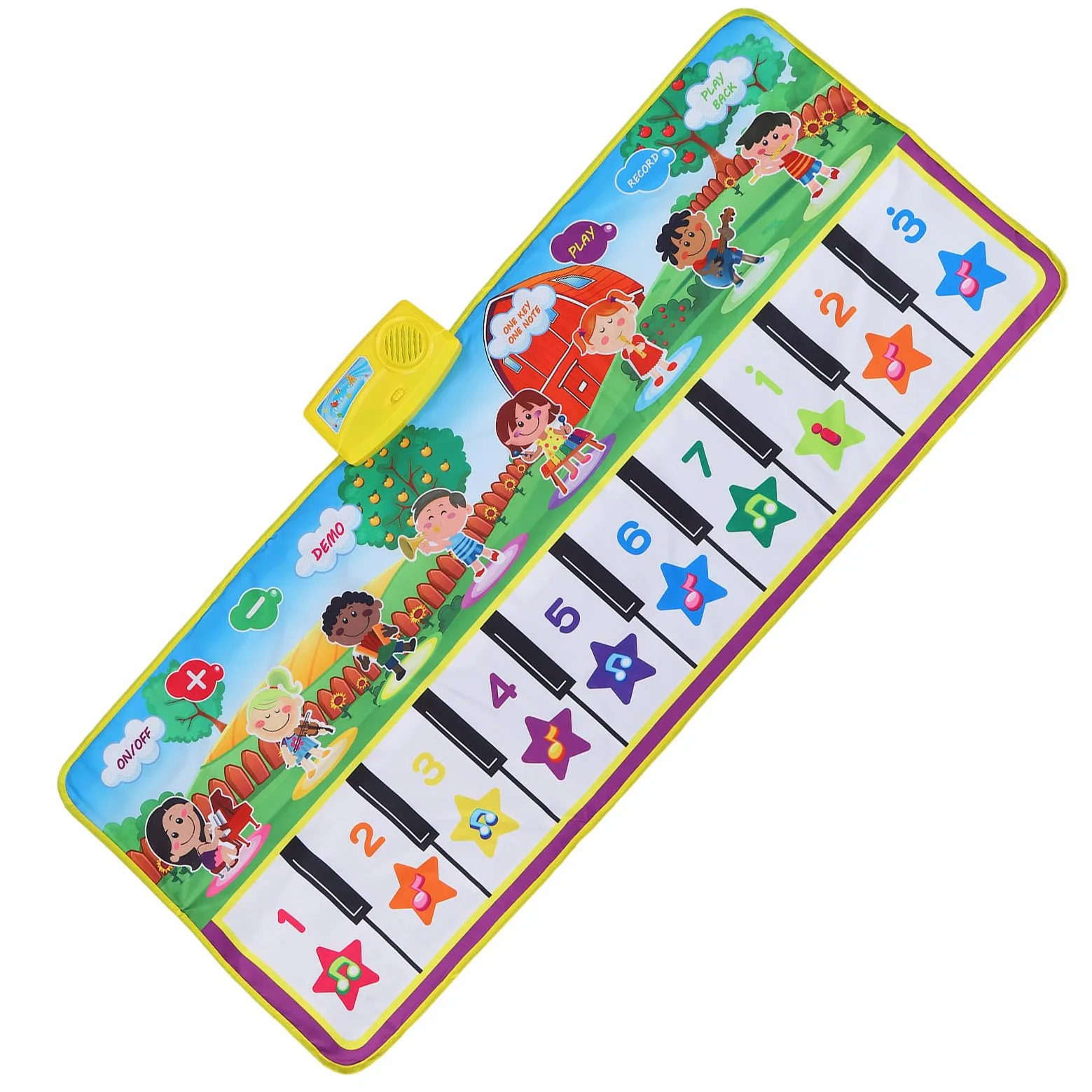 Tappetino Musicale Il Materiale Antiscivolo dai Colori intensi e insapore migliora Le capacità dei Bambini. Tappeto Musicale per l'area Giochi