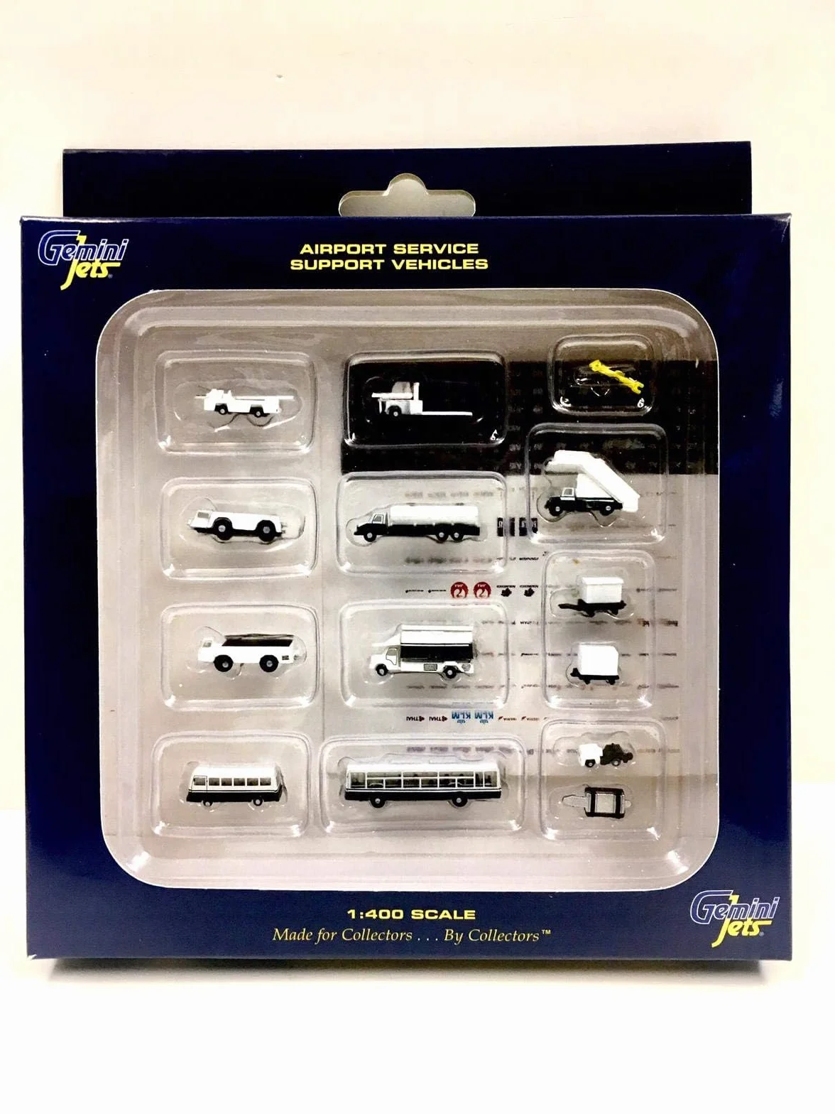 Gemini Jets Ground Airport Service Support Accessori per veicoli, scala 1:400, 14 pezzi