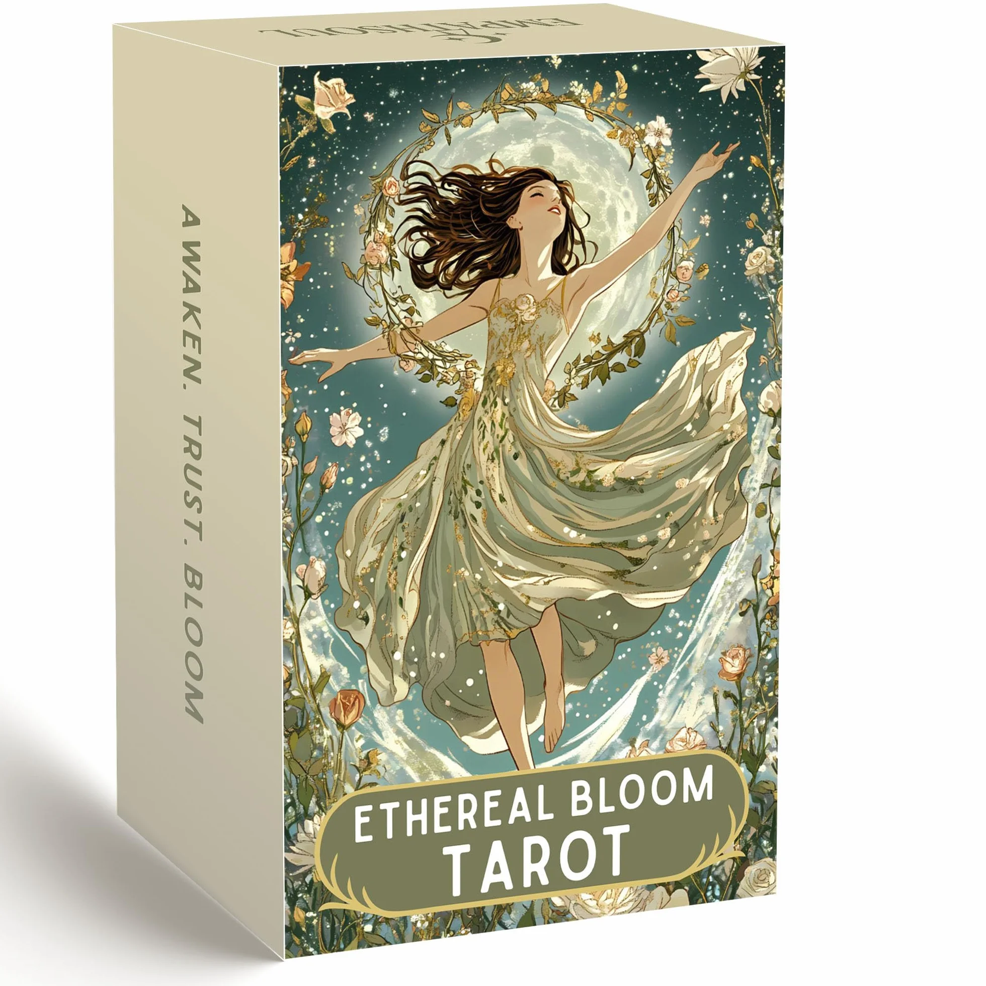 Mazzo di tarocchi unico, 78 carte di tarocchi floreali con guida, tarocchi moderni per principianti e lettori esperti, strumento di divinazione e crescita spirituale