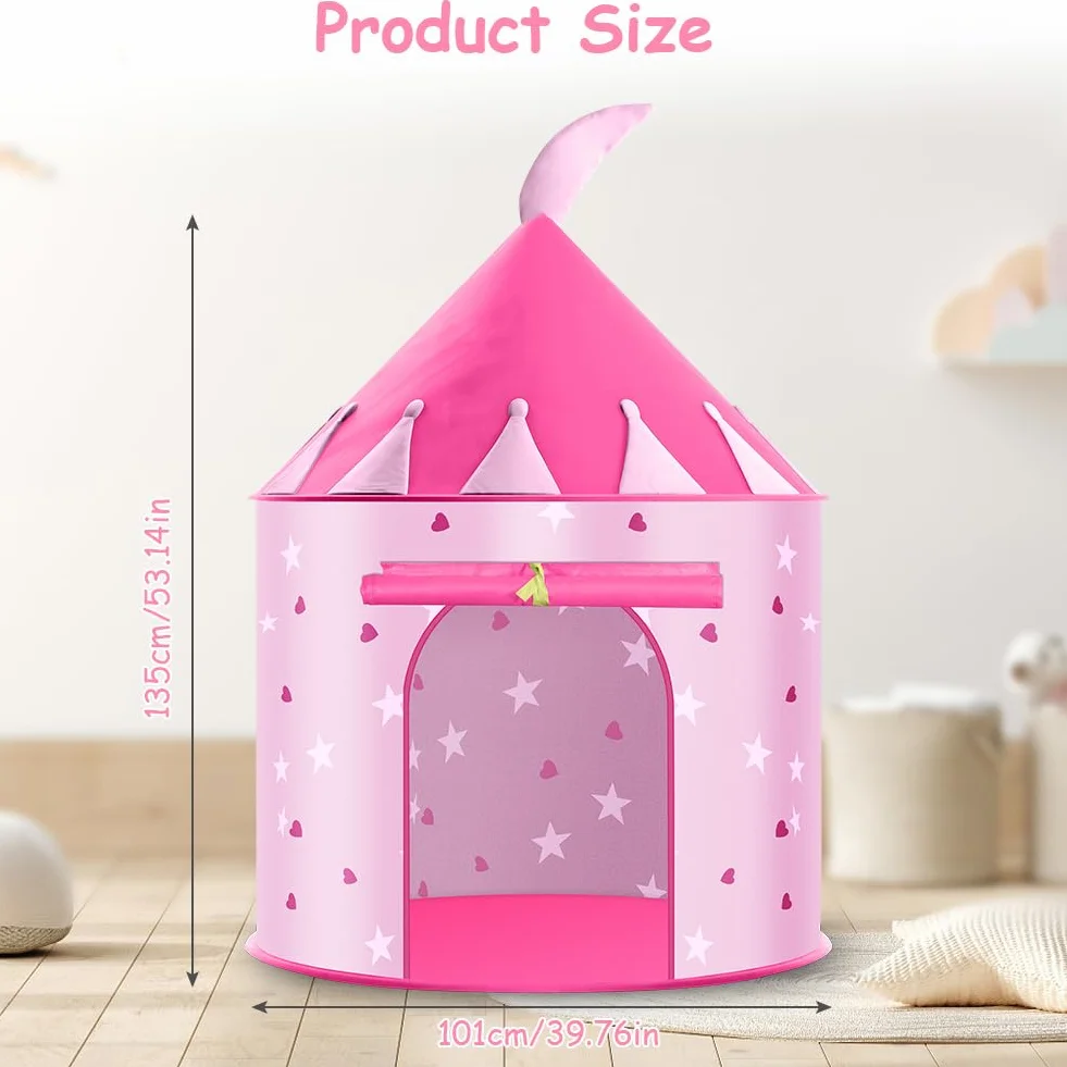 HOTUT Tenda da Gioco Tipi per Bambini con Stelle Luminose - Tenda Pop-Up Portatile, Casetta per Interno e Esterno