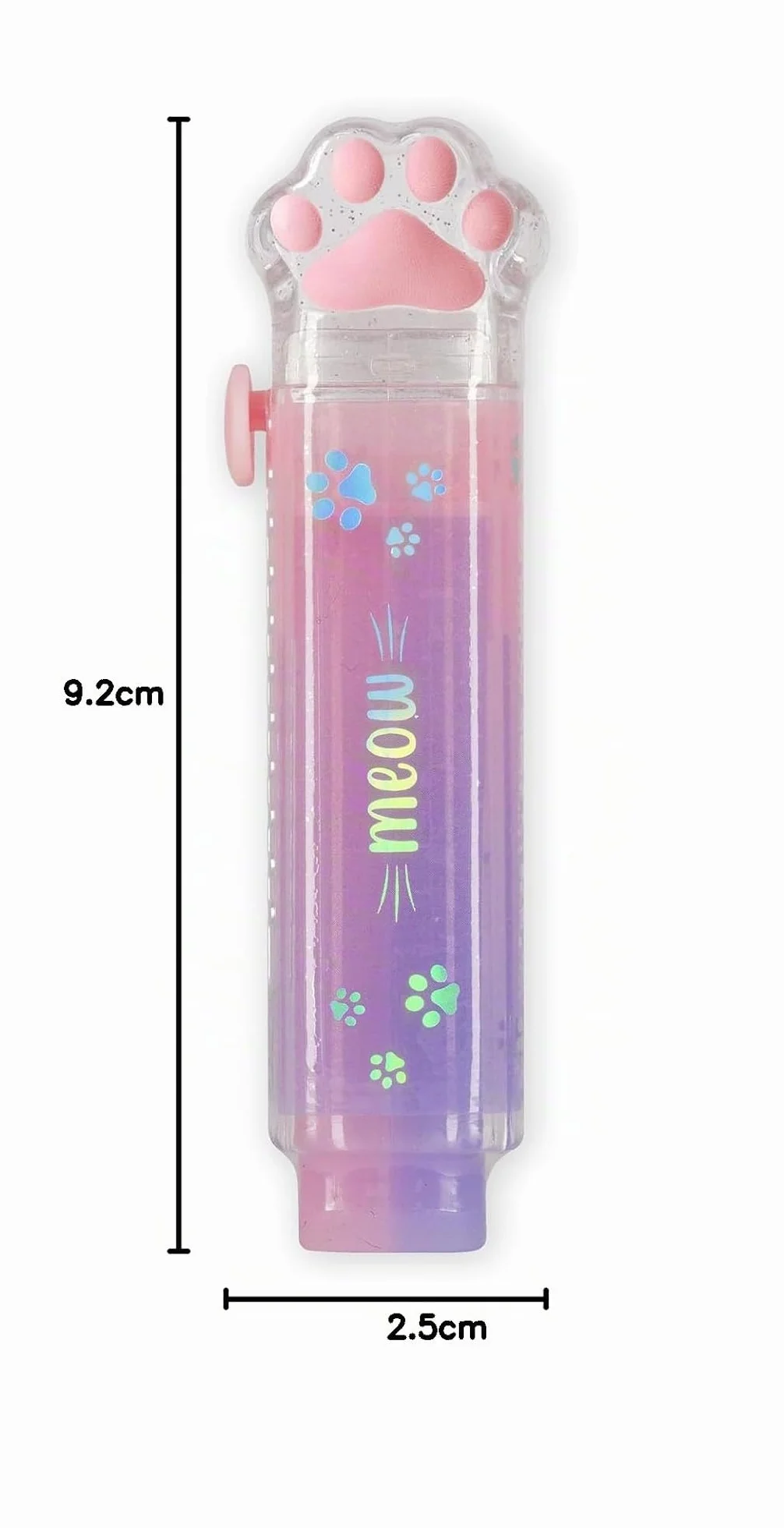 Legami Gomma Retrattile Meow, Cancelleria per Cancellare Matite e Pastelli, Gomma a Forma di Zampa di Gatto, 2,5 x 9,2 x 1,5 cm