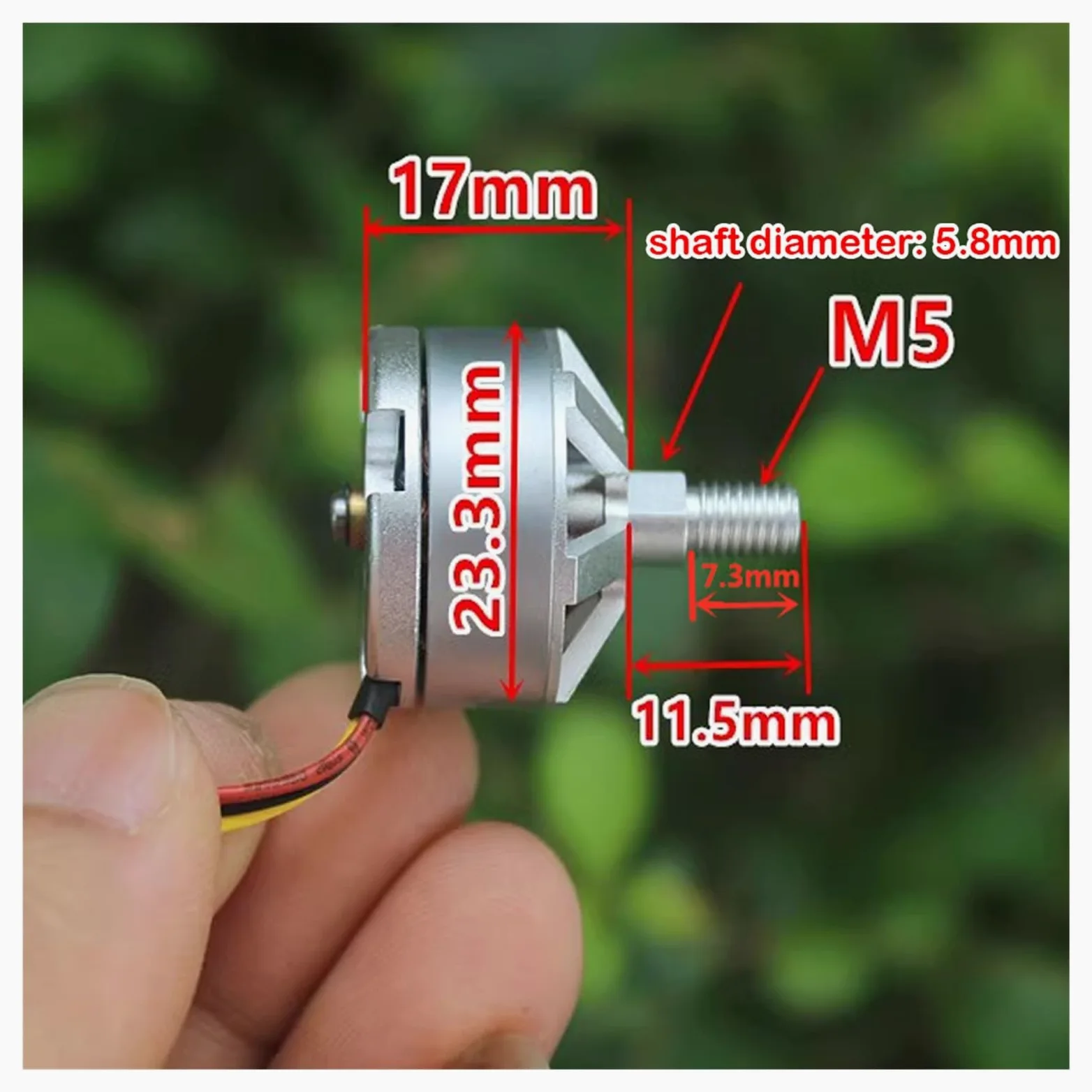 Motore 1800KV 1806 Motore brushless for aeromodello Mini Motore brushless 23mm CW CCW Motore brushless (Size : CCW Screw)