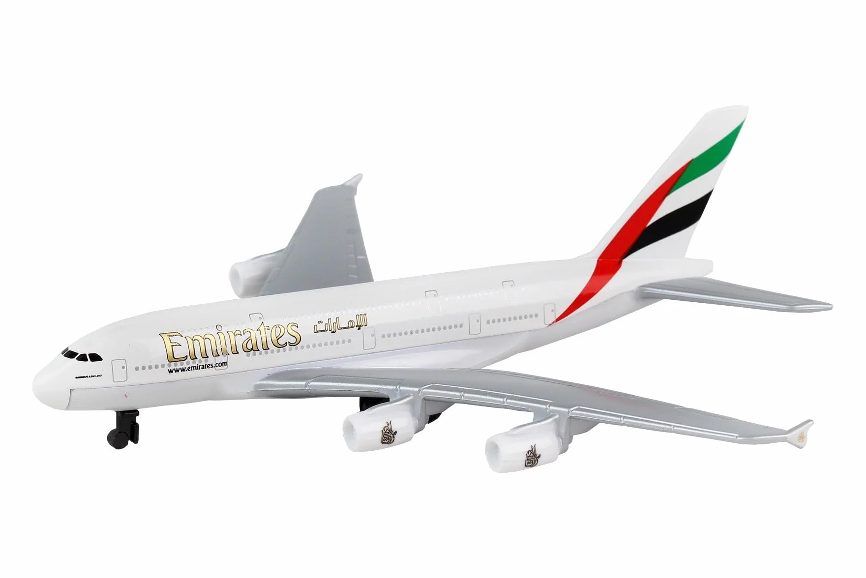 Herpa Toys A380 Emirates Airplane - Miniatura in Plastica Scala Ridotta Collezione