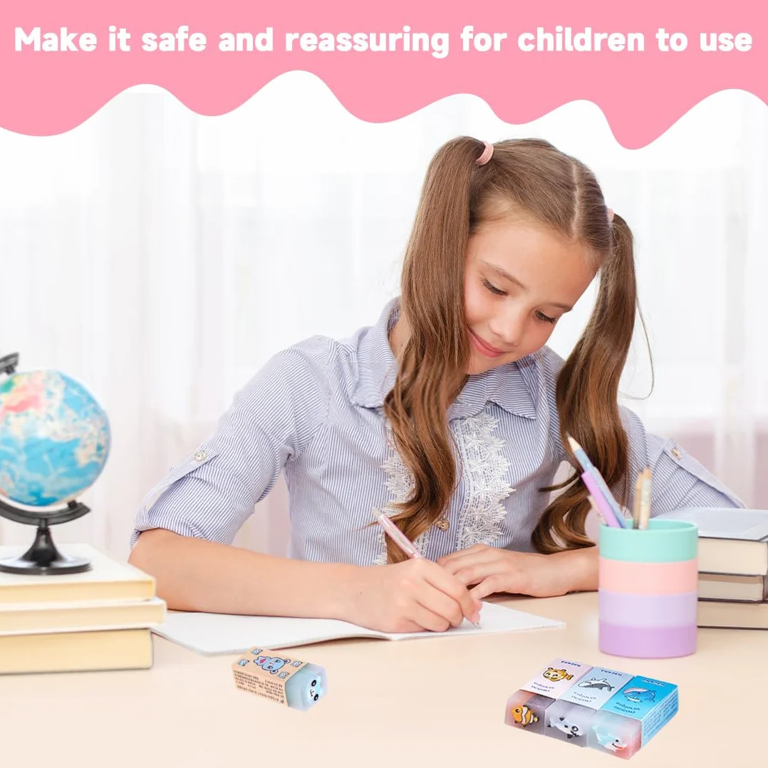 15 Pezzi Gomme da Cancellare per Bambini - con Motivo Divertente - 15 Stili Carini con Motivi Diversi - Ideali per Scuola, Ufficio e Regali per Studenti