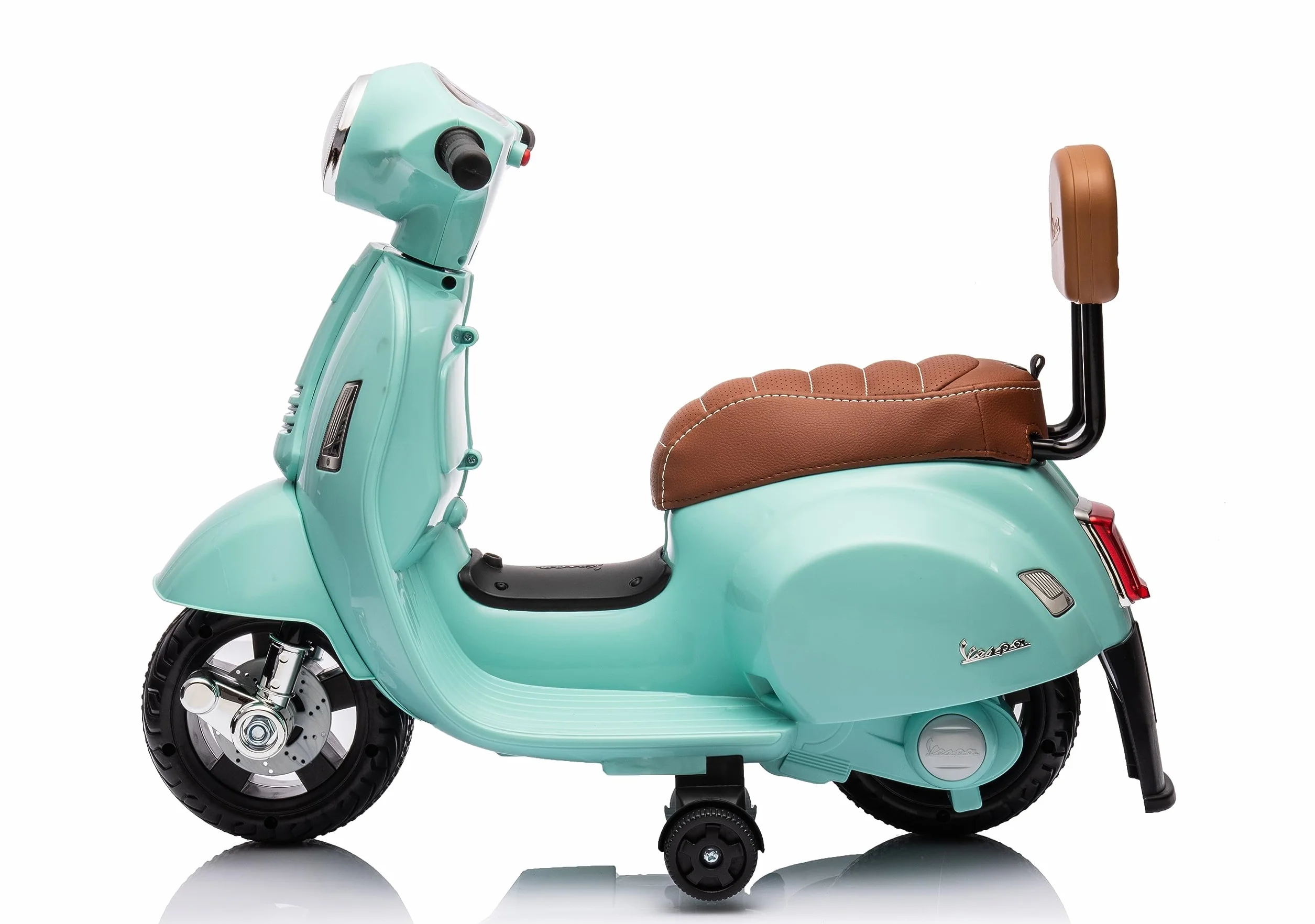 Mondial Toys Mini Vespa GTS Piaggio Moto Elettrica Scooter per Bambini 6V Verde Tiffany