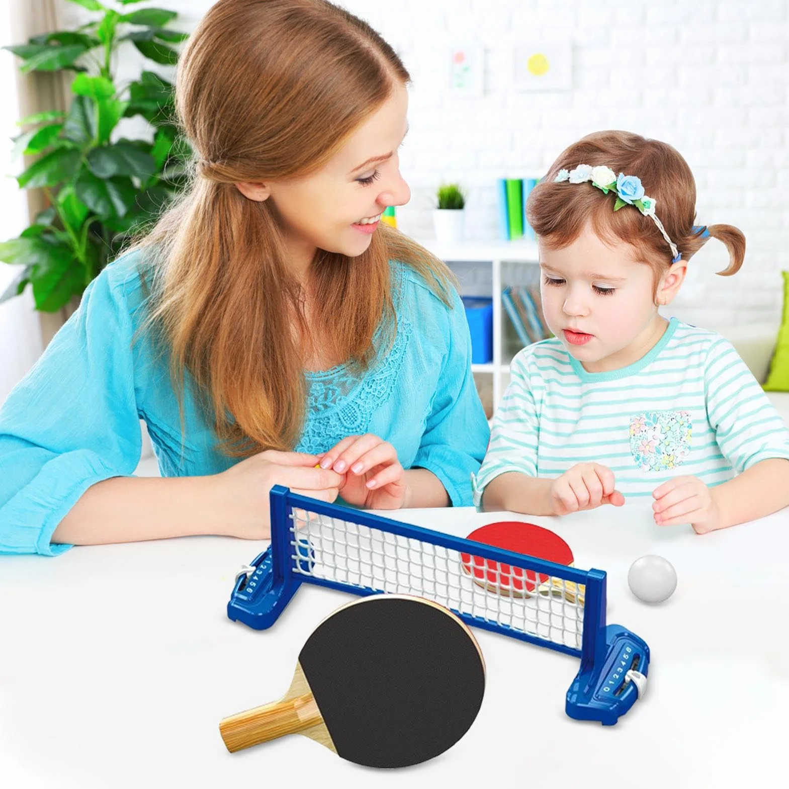 Set Tennis Tavolo Mini Gioco Da Scrivania Bambini Educativo