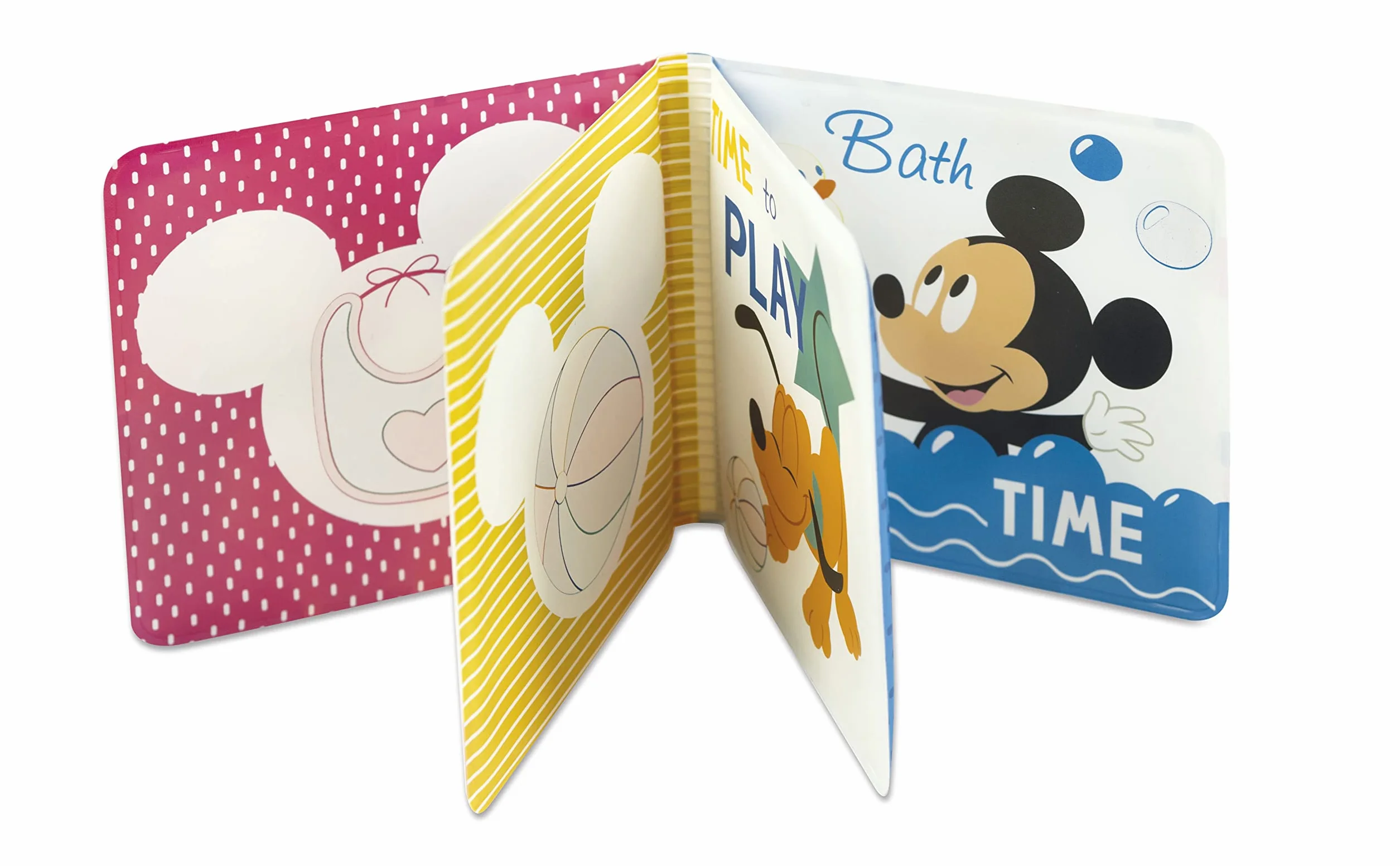 Clementoni - 17720 - Disney Baby My Fun Book - Libro Neonati, Gioco Bambini 6 Mesi, libricino Impermeabile Ideale per Bagnetto, 100% Lavabile in Lavatrice