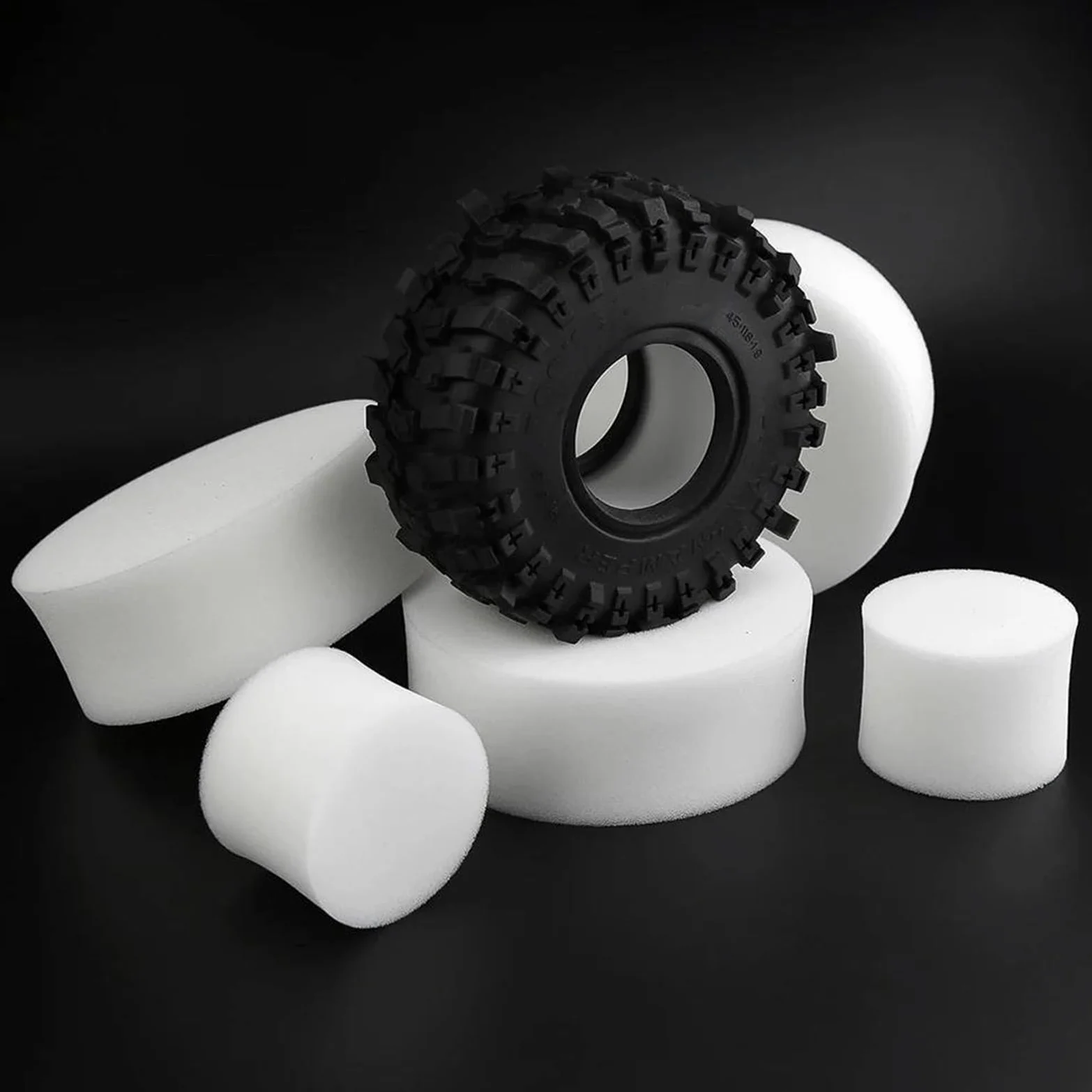 RC Car Pneumatico Ruota Compatibile con Axial per SCX10 90046 AXI03007 TRX4 RBX10M Gomma Morbida 1.9 Pneumatici delle Ruote 118 * 45MM per 1:10 RC Crawler Car RC Auto Pneumatico
