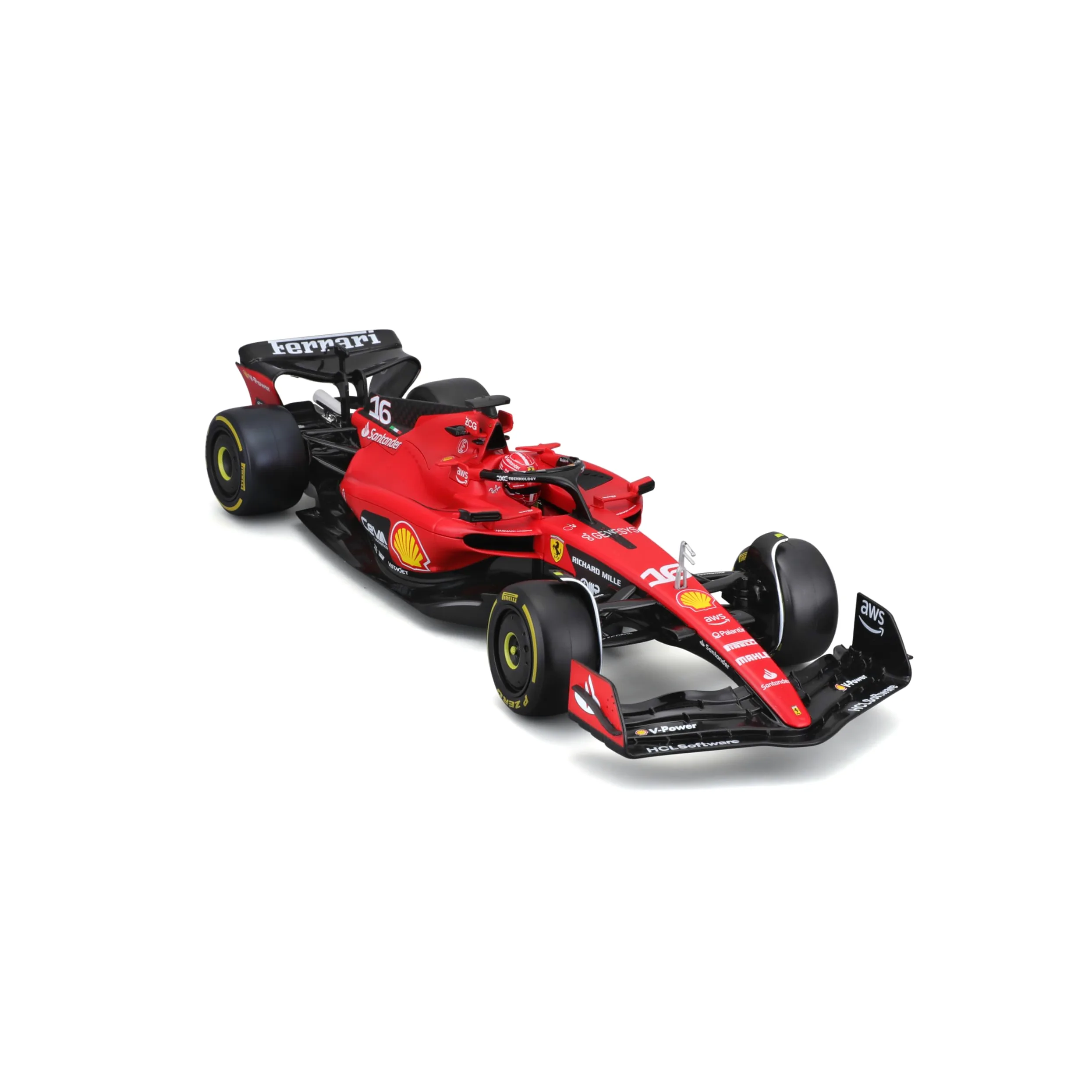 Bburago - Ferrari F1 SF-23 - Formula 1 LECLERC 16 - Season Car F1 2023 - Scala 1/18 30cm