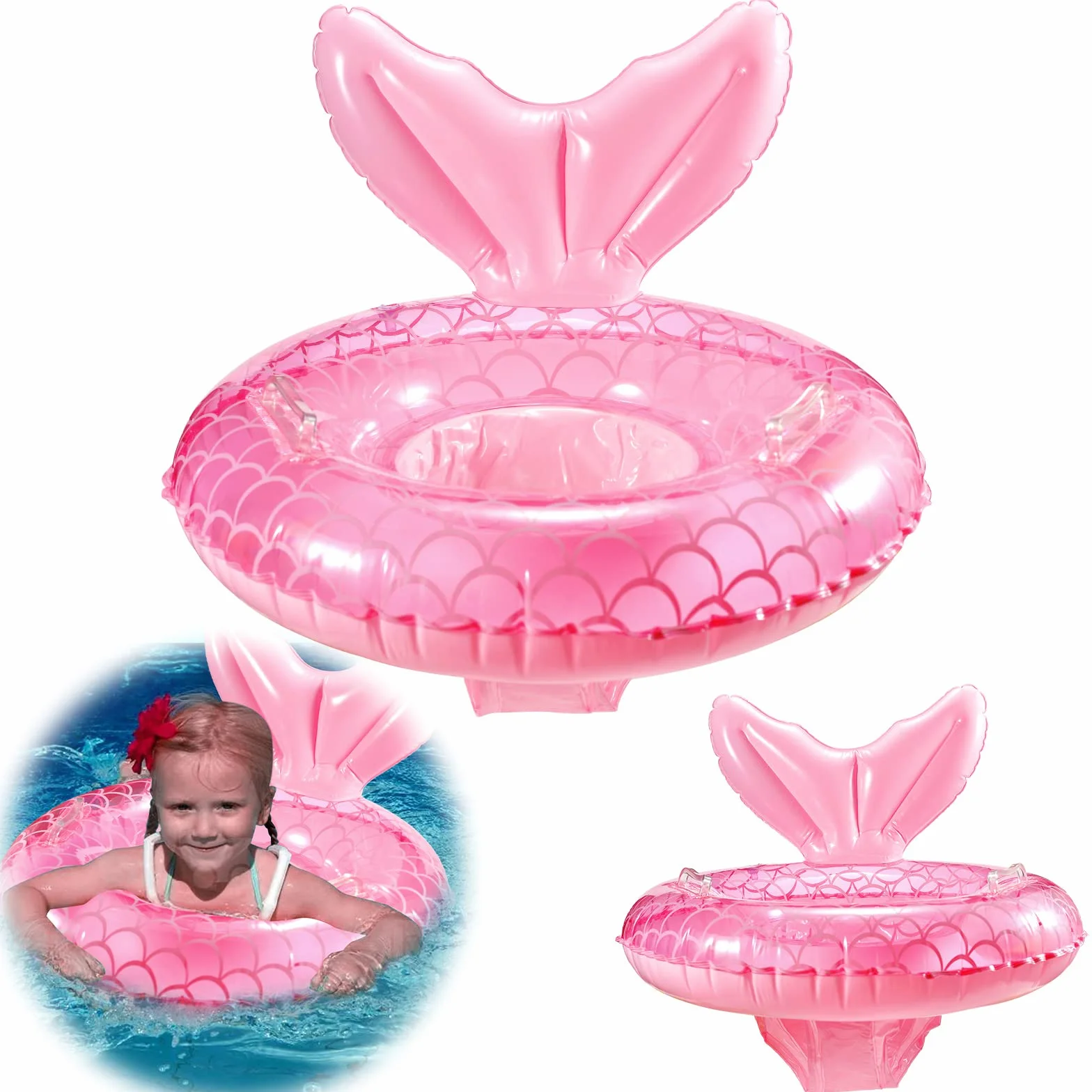 Vibbang Anello di Nuoto per Bebè, Anello da Nuoto Gonfiabile per Bambini, Anello da Spiaggia per Bambini, Salvagente con Mutandina Aiuta i Bambini 6-36 Mesi, Piscina Estiva All'aperto