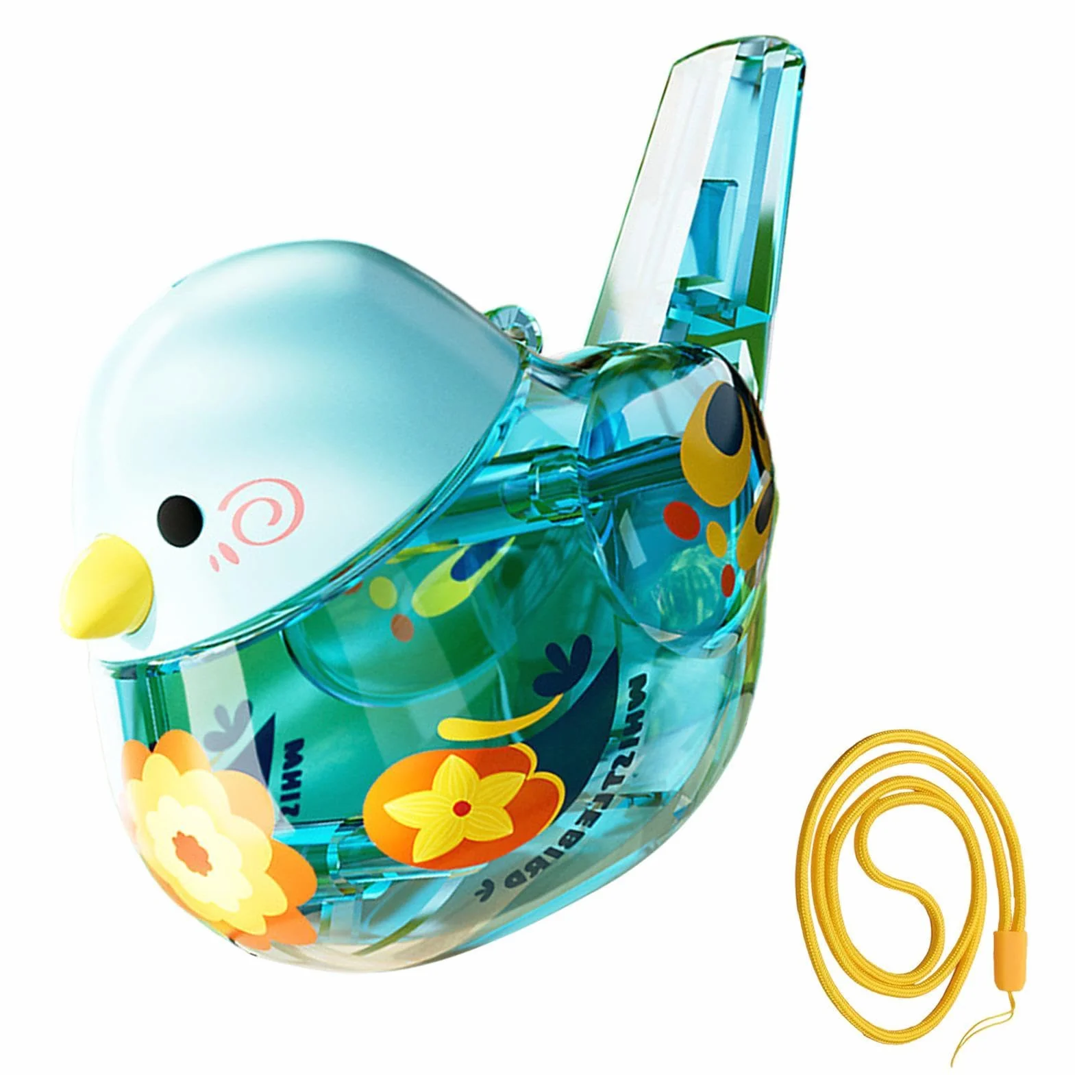 Fischietto portatile per uccelli, giocattolo sensoriale acqua, gadget per bambini con pannello resistente, accessorio scolastico con texture raffinata, 9,4 x 6,1 x 6,1 cm, strumento compatto per la