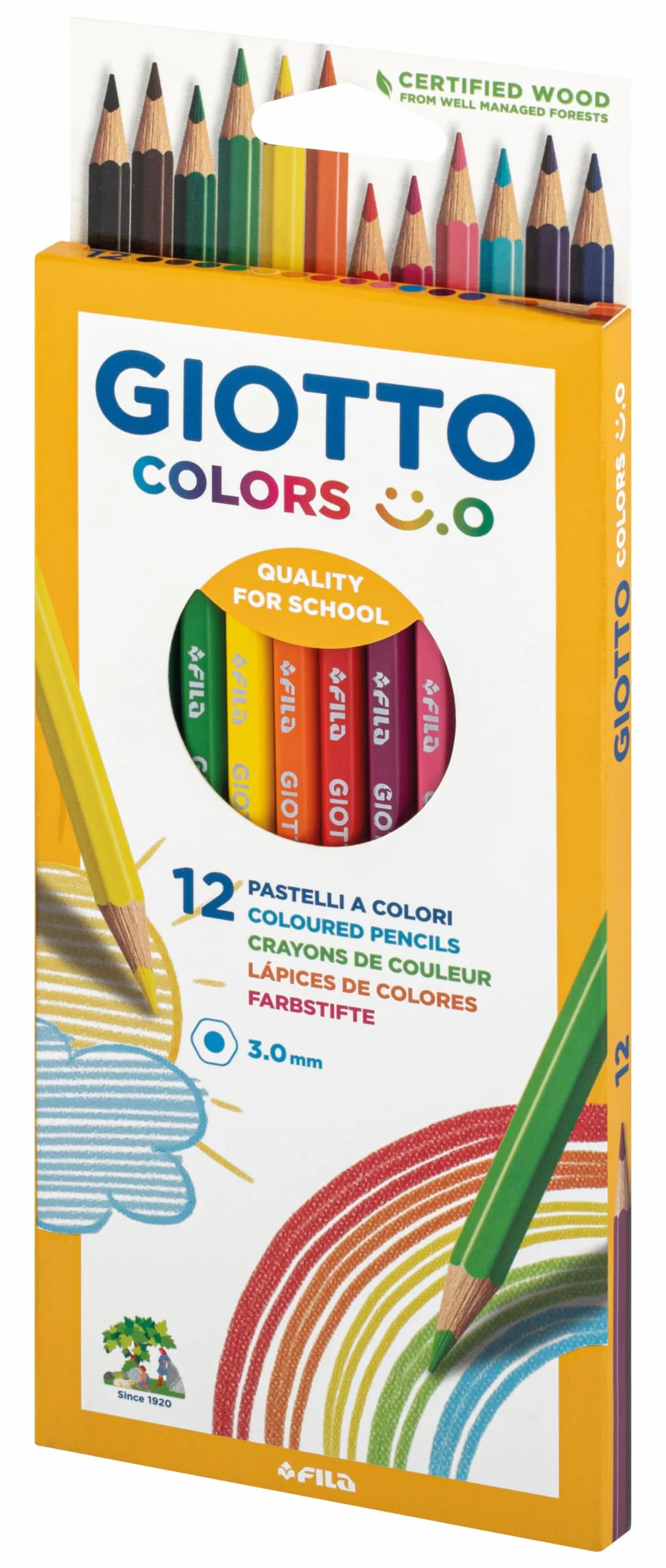Pastelli colorati Giotto Colors Smile - 12 pezzi