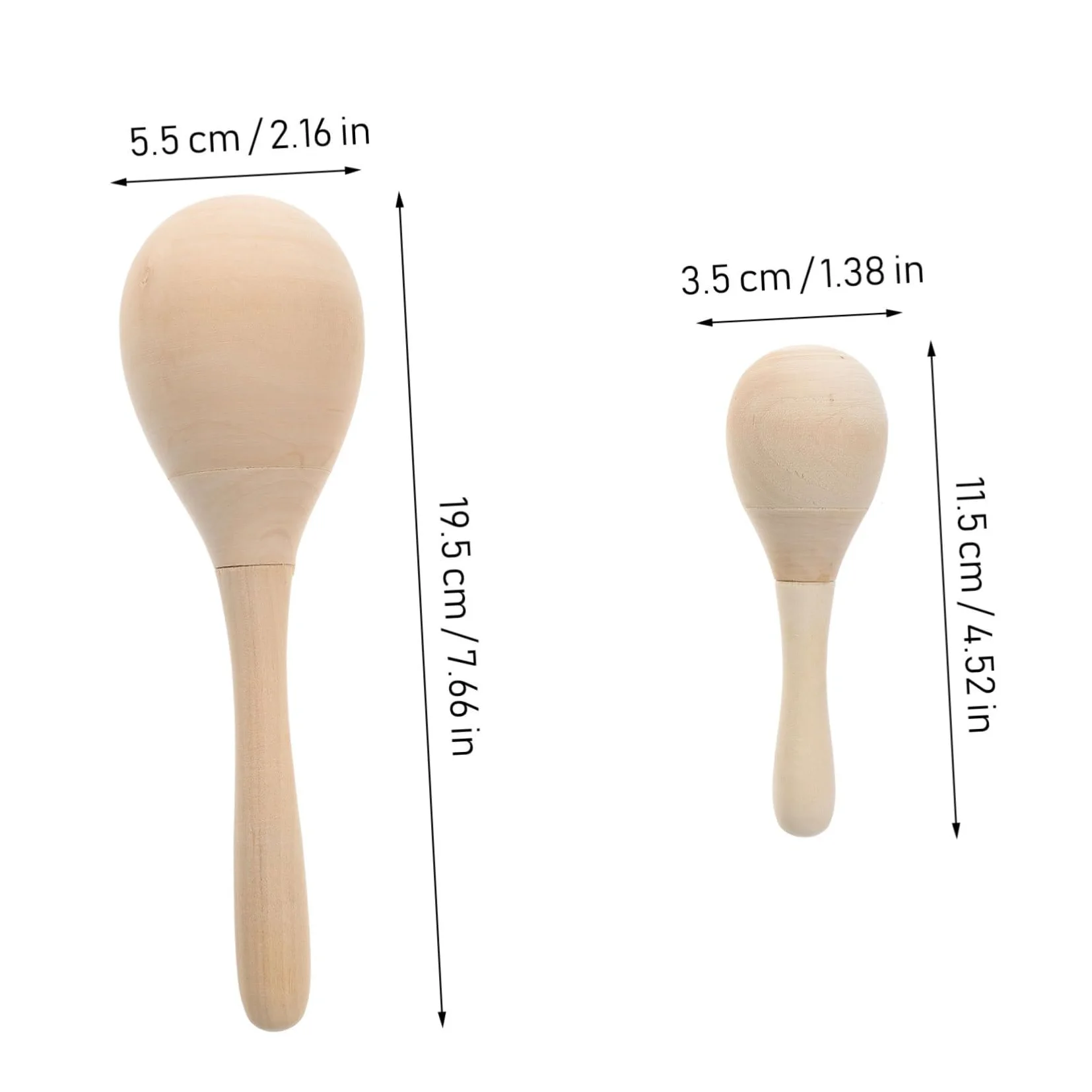 Abaodam Maracas in Legno Fai da Te 12 Pezzi, Giocattolo Musicale per Ragazzo Ragazza Piccoli, Dimensioni Compatte, Strumento Musicale per Feste, Facile da Colorare, per Casa, Scuola