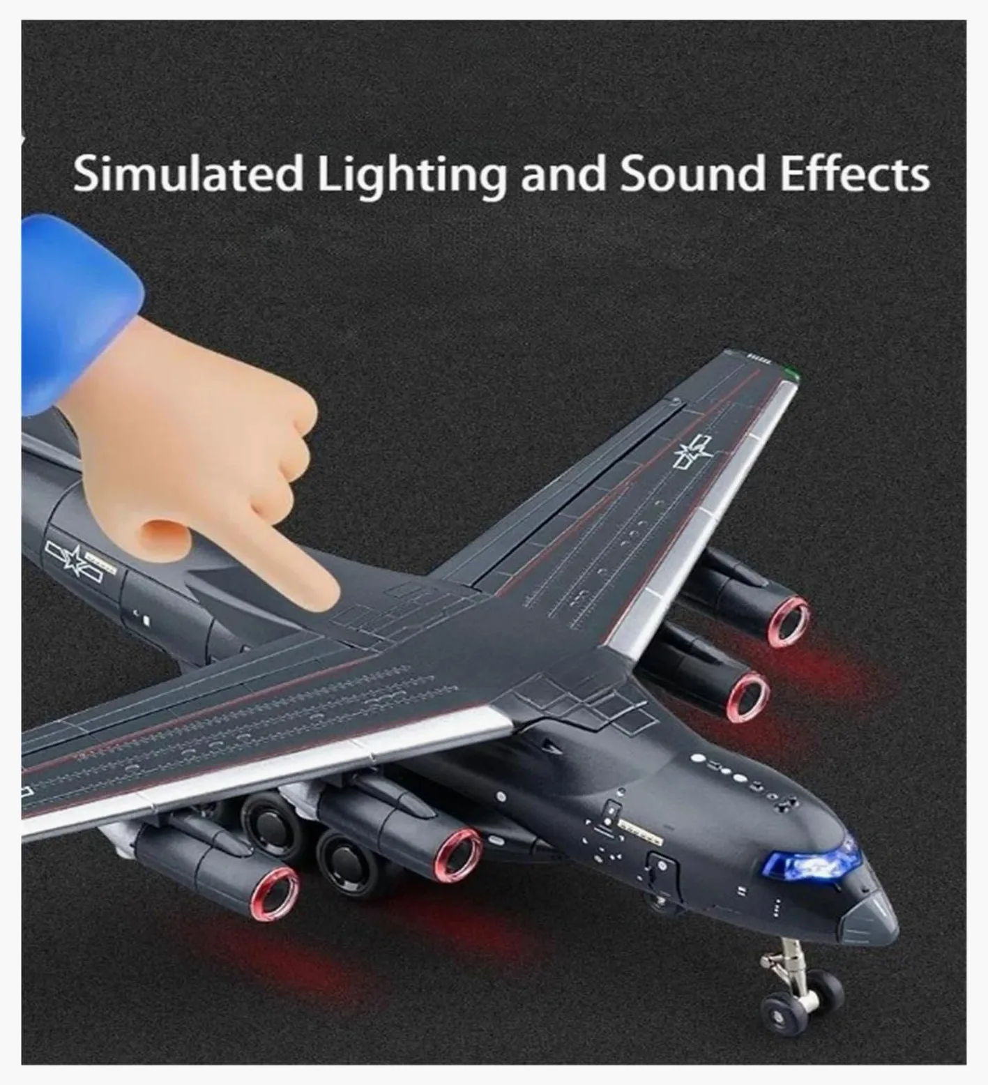 Modello in Piccola Scala Aerei 1:180 per Y-20 Modello di Aereo da Trasporto Pressofuso in Lega Luce Sonora Porte Aperte Tirare Indietro Ornamento Kit di Costruzione di Modelli