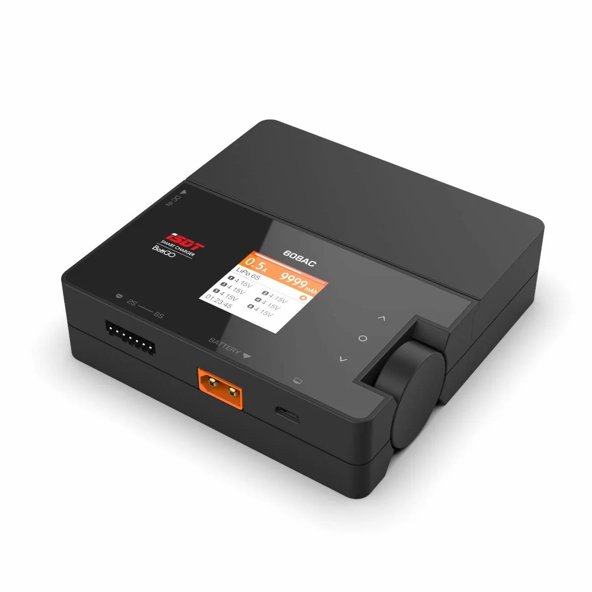 ISDT Caricatore Lipo da 608 AC, 50 W/200 W DC, Dual Mode RC, Alimentatore Rimovibile, Caricatore Intelligente per LiPo, LiHv 1-6S/Pb 1-12S/NiMH 1-16S, Funzione Scarica