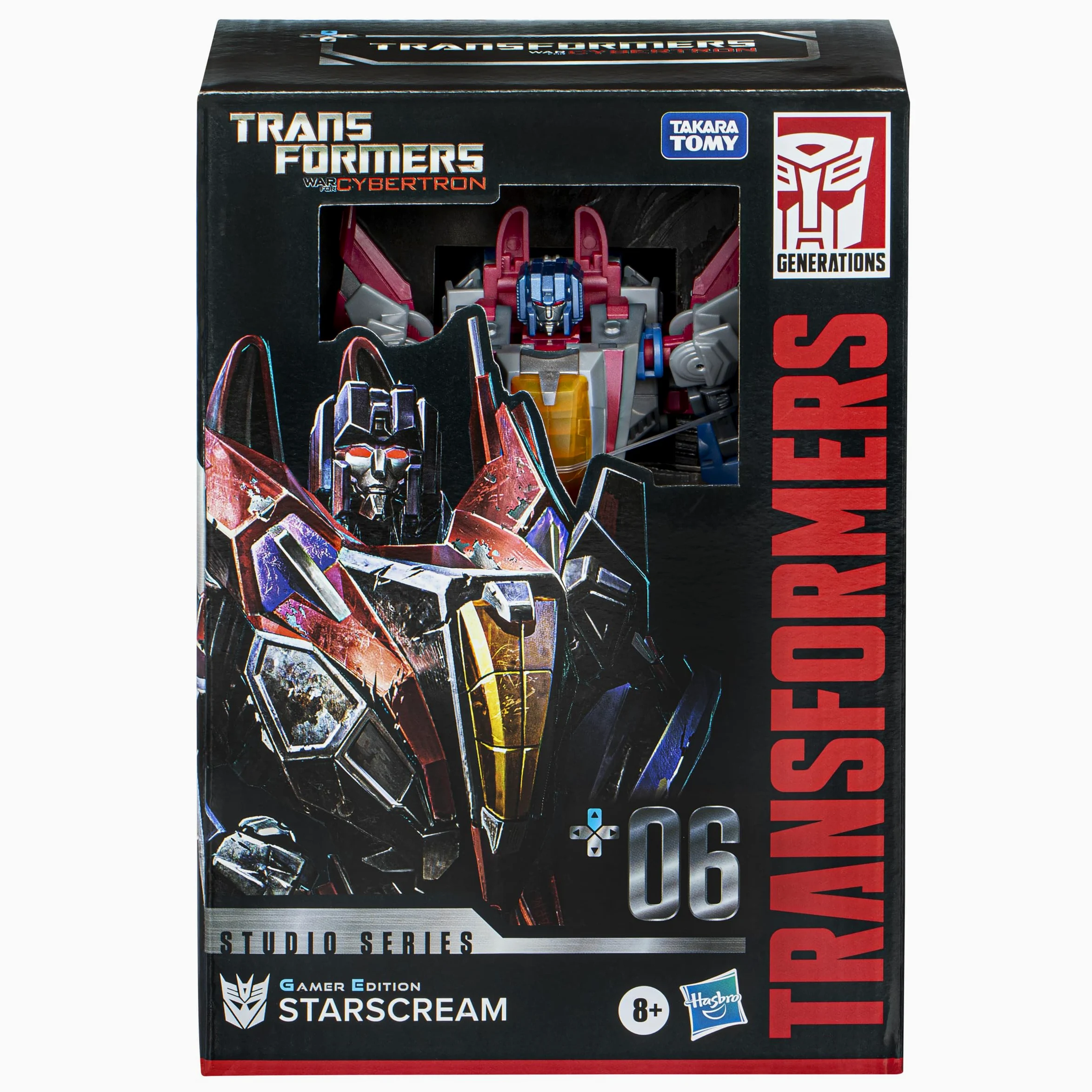 Hasbro Transformers Studio Series Voyager, Action Figure Convertibile di Starscream Gamer Edition 06 da 16,5 cm, Ispirata al Videogioco Transformers: War for Cybertron, dagli 8 Anni in su