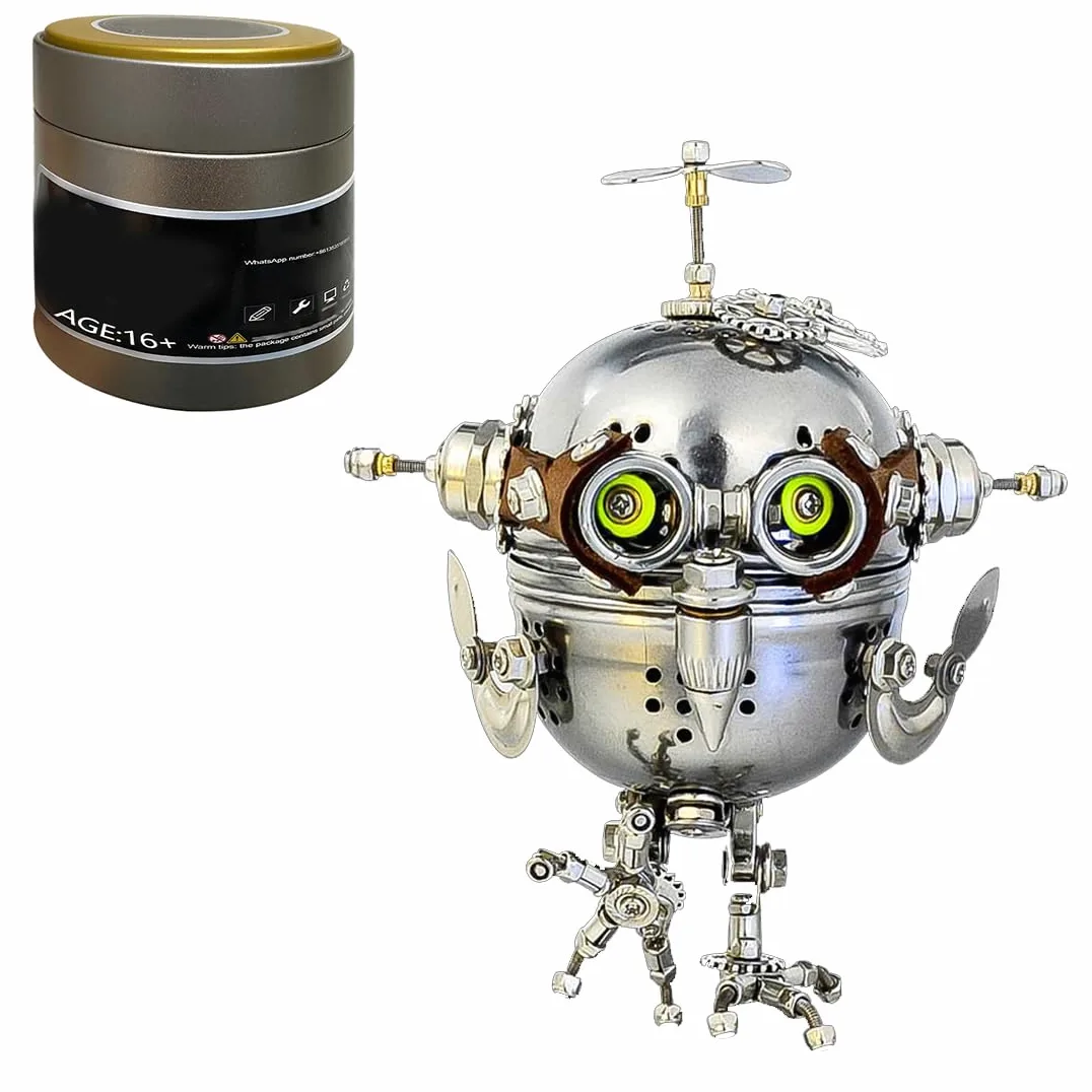 Puzzle meccanico 3D in metallo steampunk per adulti, compatibile con modelli di gufi, regalo creativo per adulti (110 pezzi in più)
