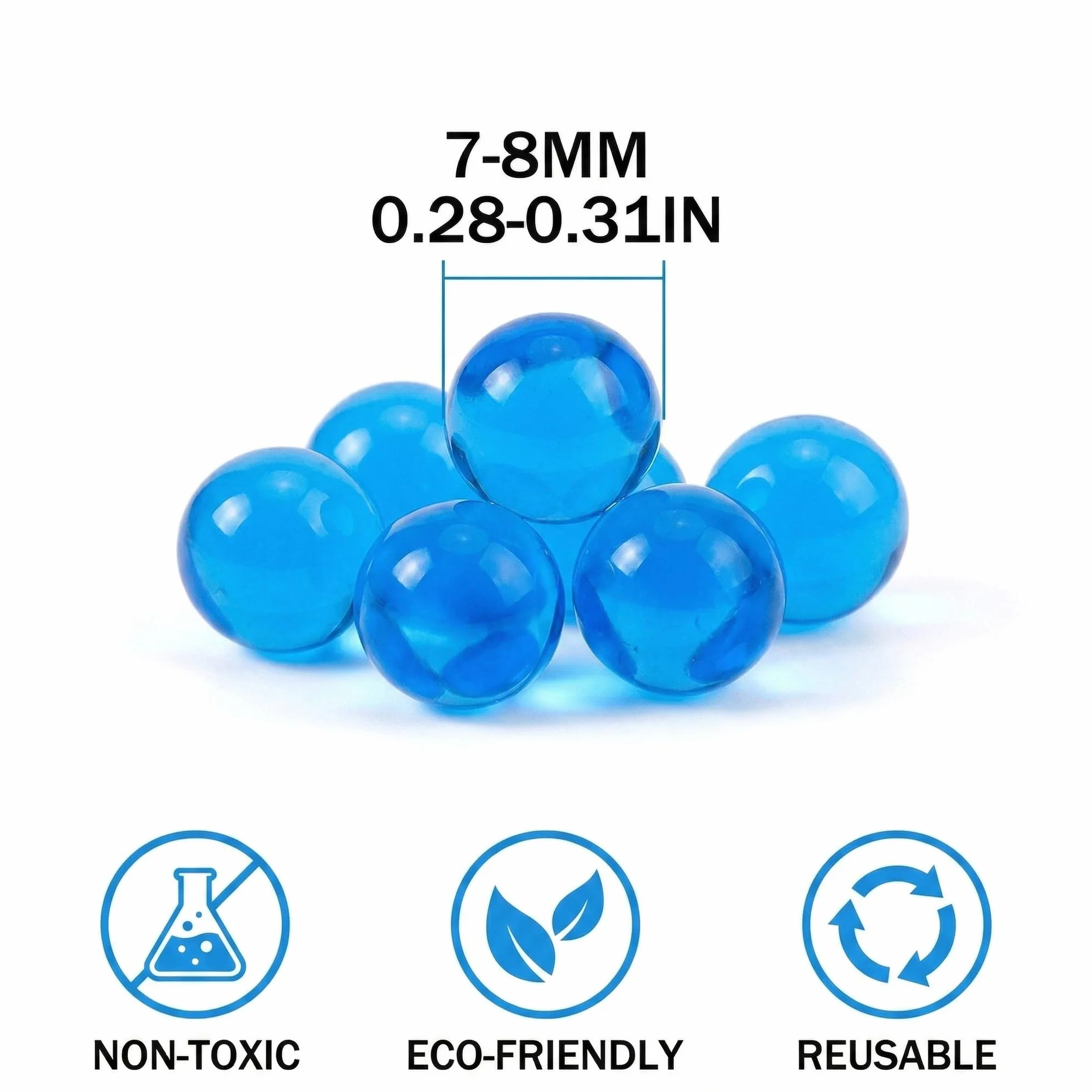 Gel Ball Blaster 20000 Pezzi Bombe da Bagno Idratati, 40 Packungen 7-8 mm Gel Munition per Bambini