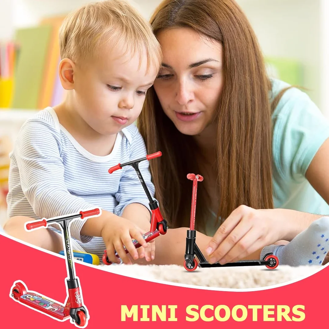 4 pezzi Mini monopattino, mini skateboard, skateboard da dito, per bambini, bomboniere, riempitivi per fotografie