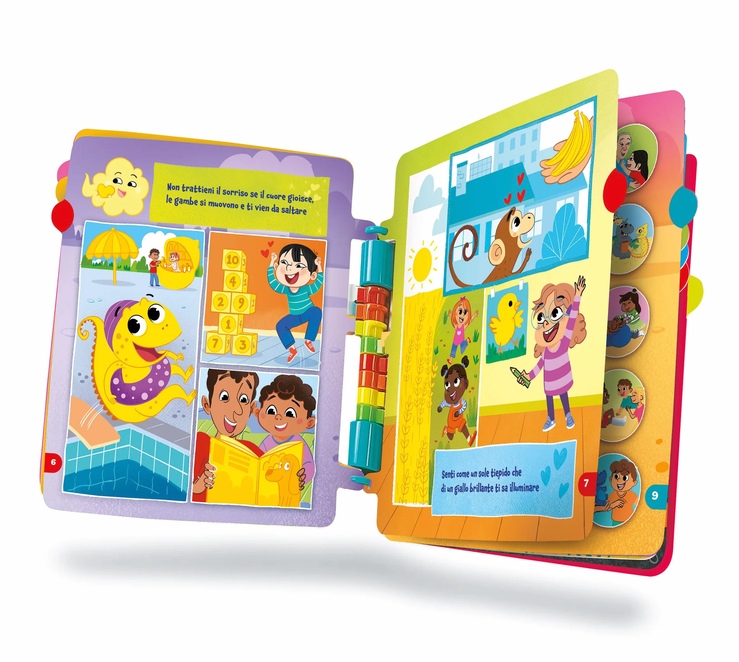 Clementoni Sapientino - Girapagina Emozioni e Colori, Gioco Educativo Bambini 3-5 Anni, Libro Interattivo per Imparare a Leggere e Scoprire Le Emozioni, Lingua Italiana, 16645