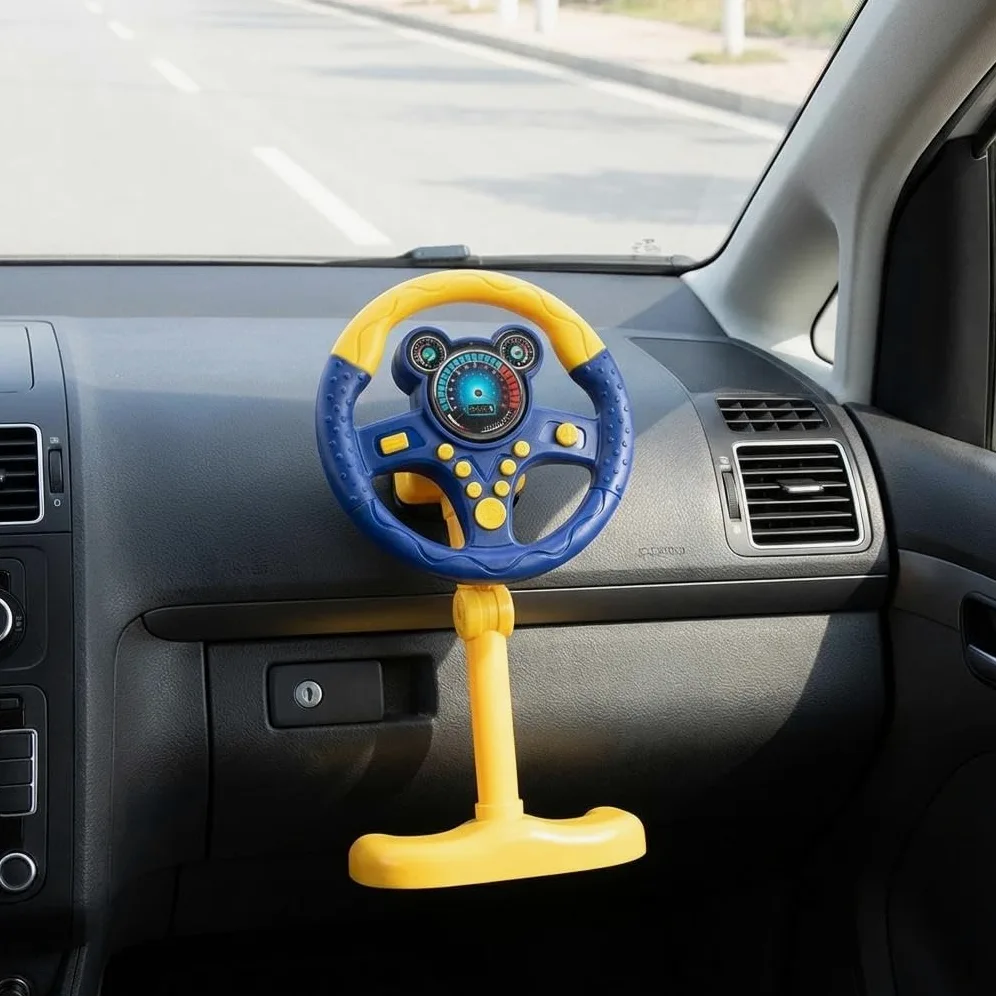 Baoblaze Volante Giocattolo Simulato Bambini Interattivo Elettronico Installazione Semplice con Supporto Educativo Effetti di Luce Suoni Migliora Riflessi E Ab, Blu