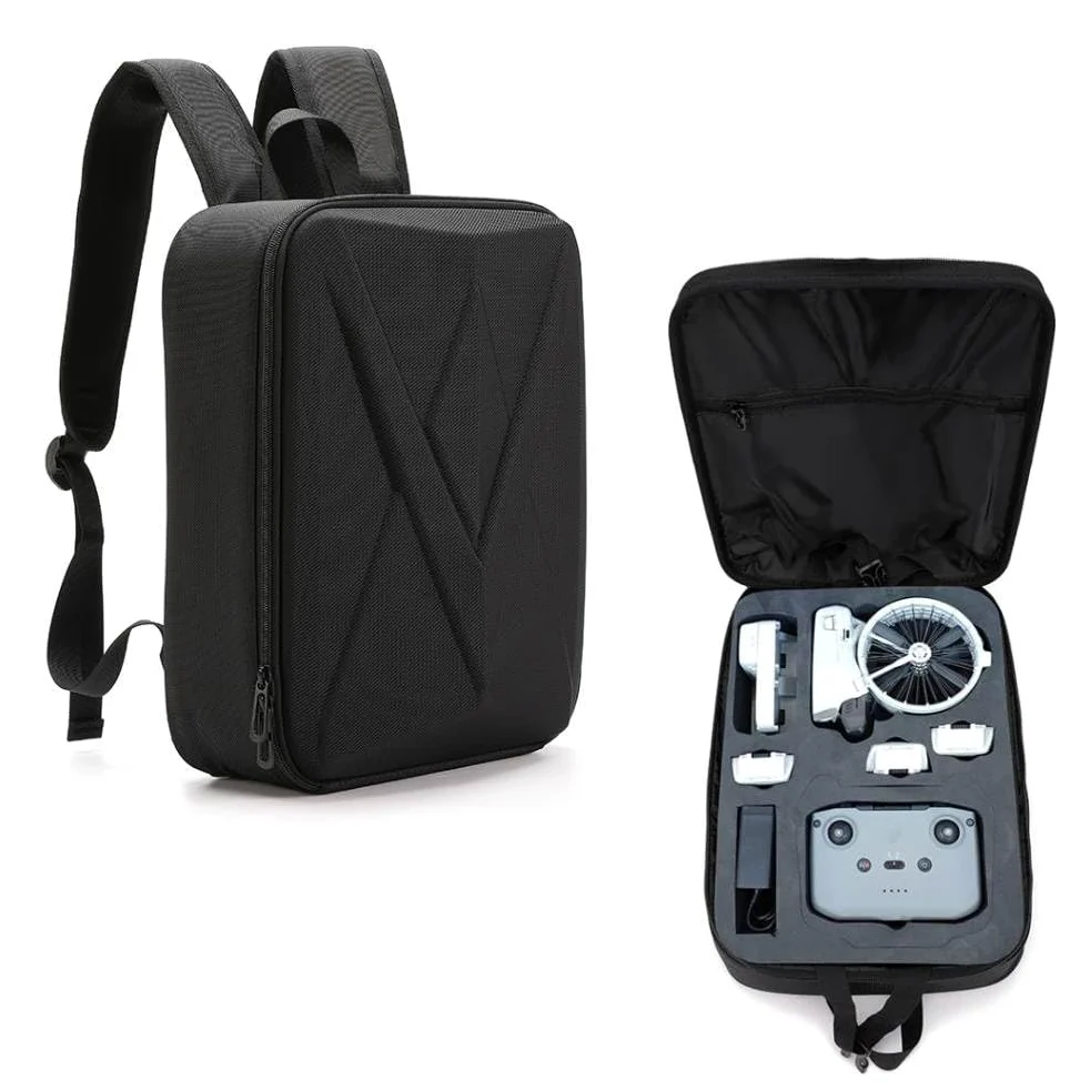 BeisDirect Custodia da viaggio per drone DJI FLIP impermeabile, compatibile con telecomando DJI RC 2/RC-N3, hub di ricarica della batteria e accessori, Nero