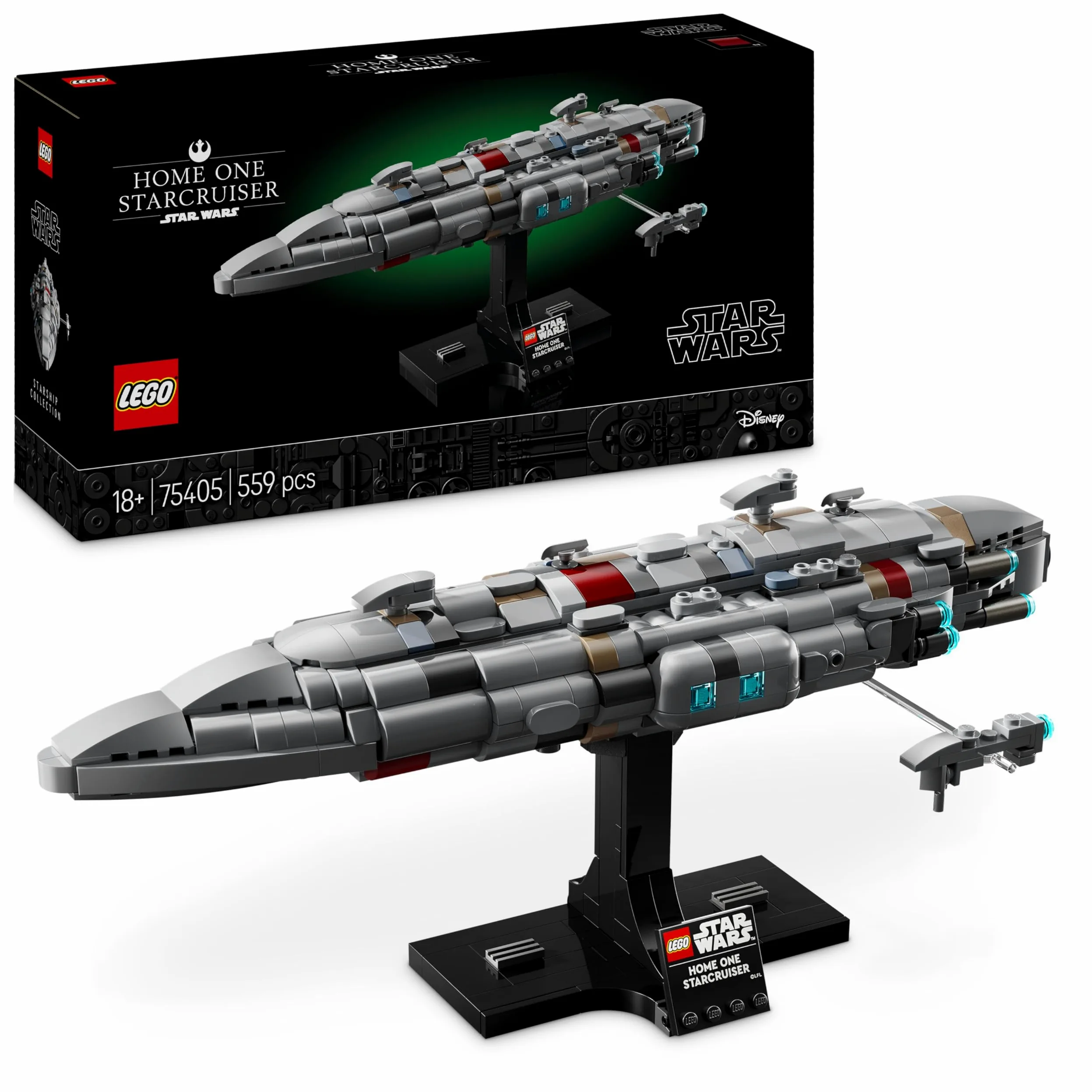 LEGO Star Wars 75405 Starcruiser Home One, Modellino da Costruire di Astronave da Collezione con Fregata Medica Nebulon-B, Idea Regalo di Compleanno per Adulti, Uomo e Donna da Il Ritorno dello Jedi