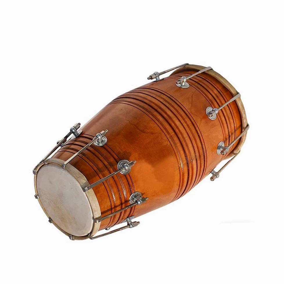 Tamburo Dora Indiano A Doppia Faccia Ovale, Lungo 45 Cm, Diametro 18 Cm, Inclusa Borsa Per Batteria,C