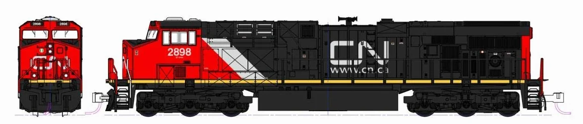 Kato N Scale 176-8939 GE ES44AC GEVO Locomotiva CN #2952