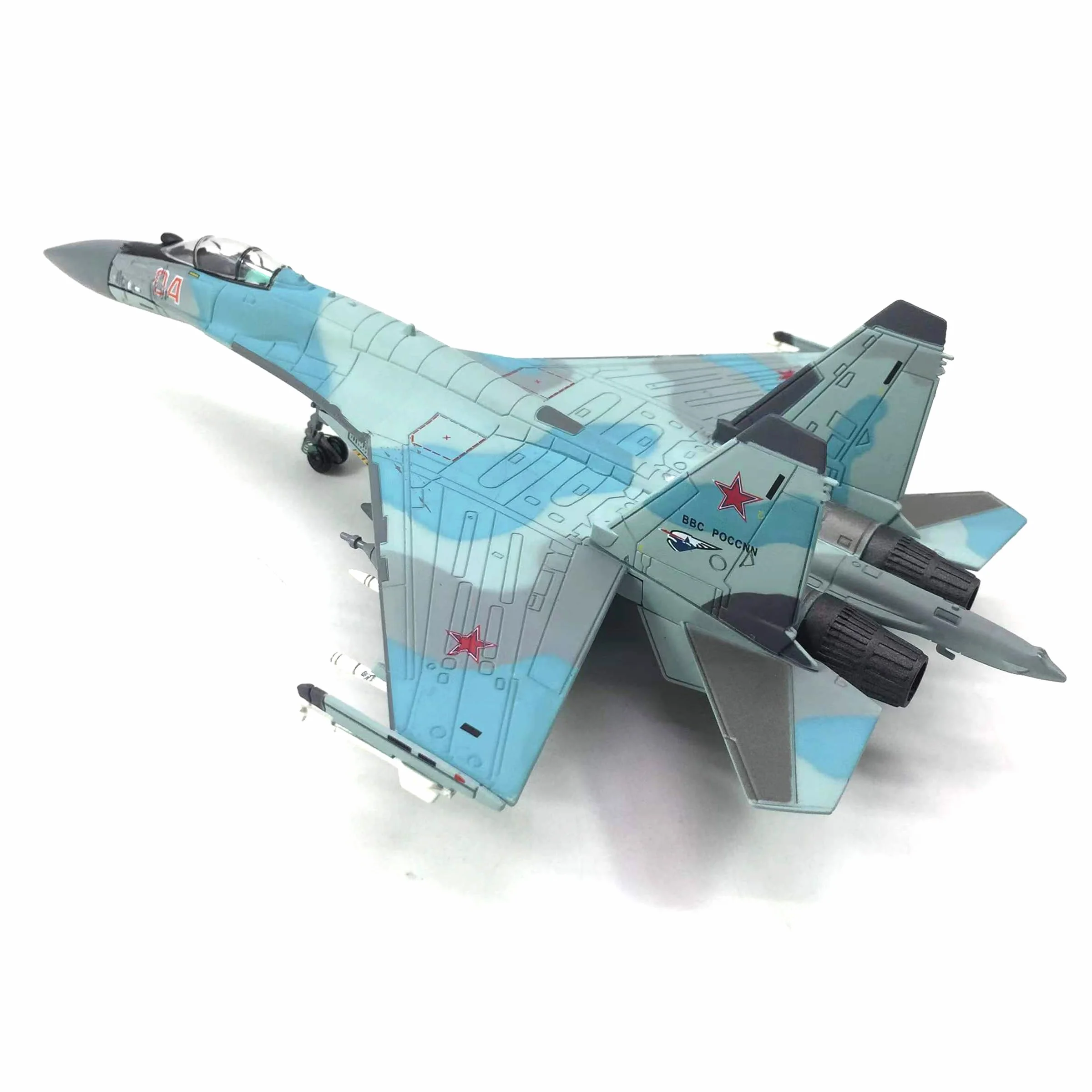 1/100 SU 35 Super Posizione Laterale SU-35 Fighter Lega Modello Militare Fighter Jet Modello Aereo Attacco Aereo Modelli di Aerei Militari per Adulti
