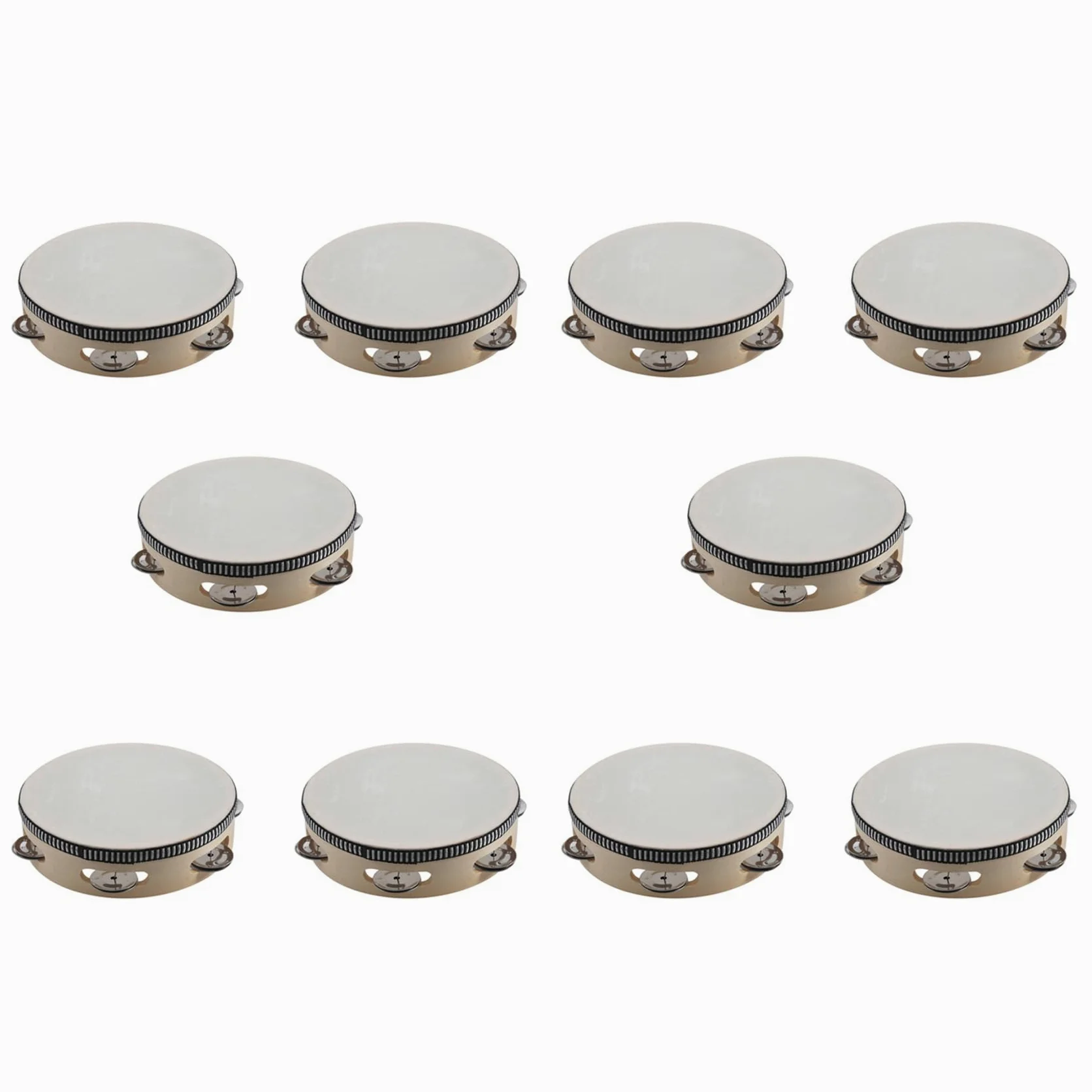 10X Tamburello Musicale da 7 Pollici con Percussione Rotonda per Partito KTV