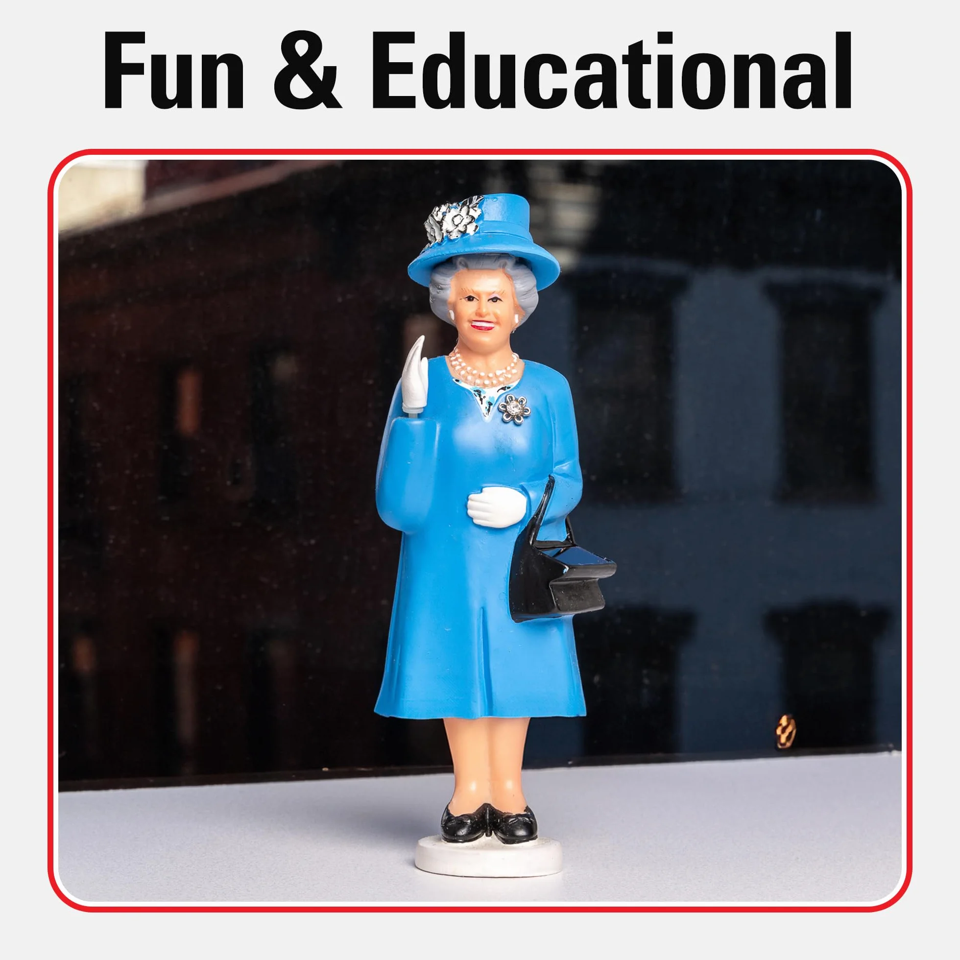 Kikkerland Solar Queen Derby Edition Statuina Plastica Azzuro 8.0x5.0x19.0 cm
