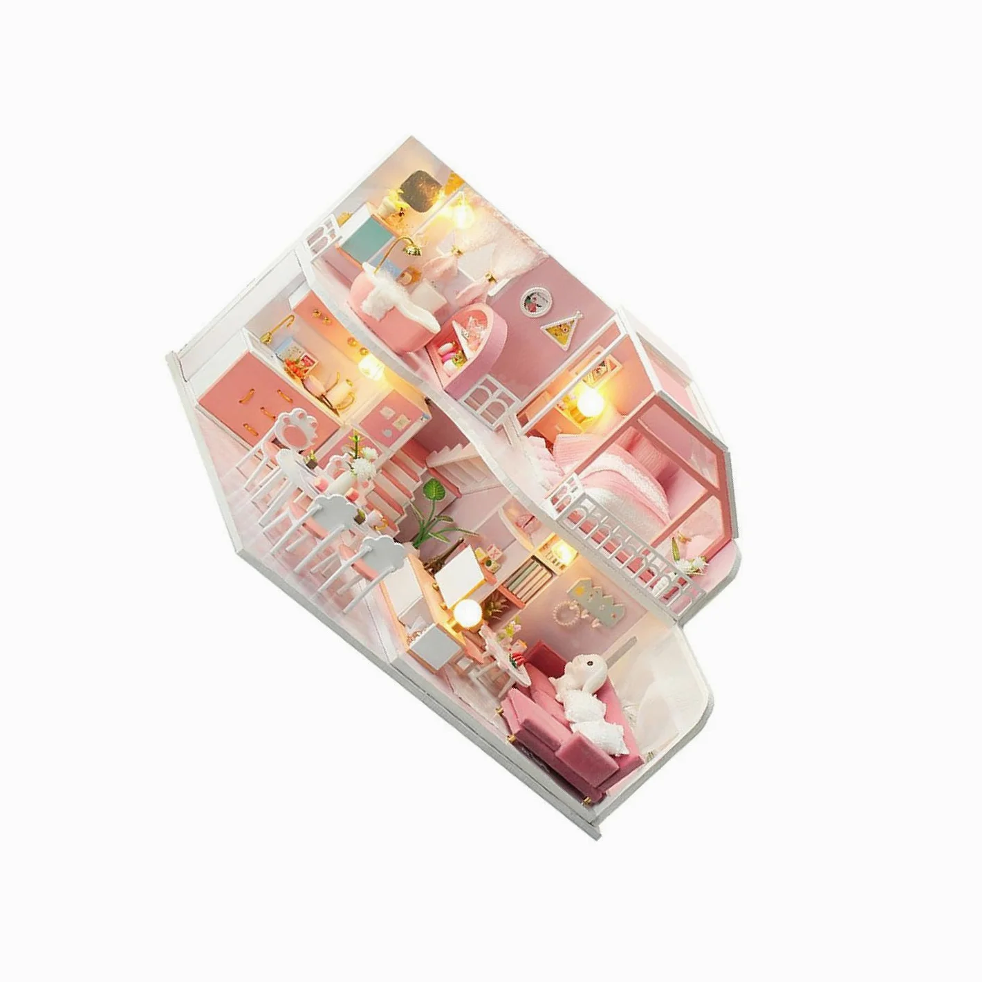 Costruire insieme con il kit fai da te per la casa delle bambole | miniatura e i mobili per la casa delle bambole in miniatura, incoraggiando lo sviluppo abilità nei bambini. Kit di accessori