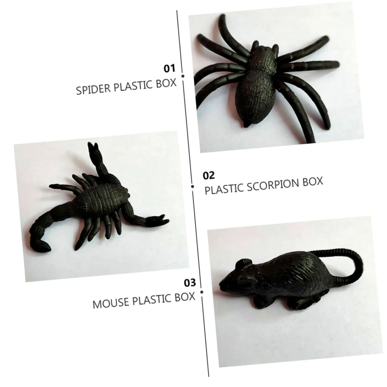 WOONEKY Spaventi per Feste di Halloween: 1 Set di 6 Giocattoli Scherzosi A Forma di Ragno Simulato per Decorazioni Spaventose
