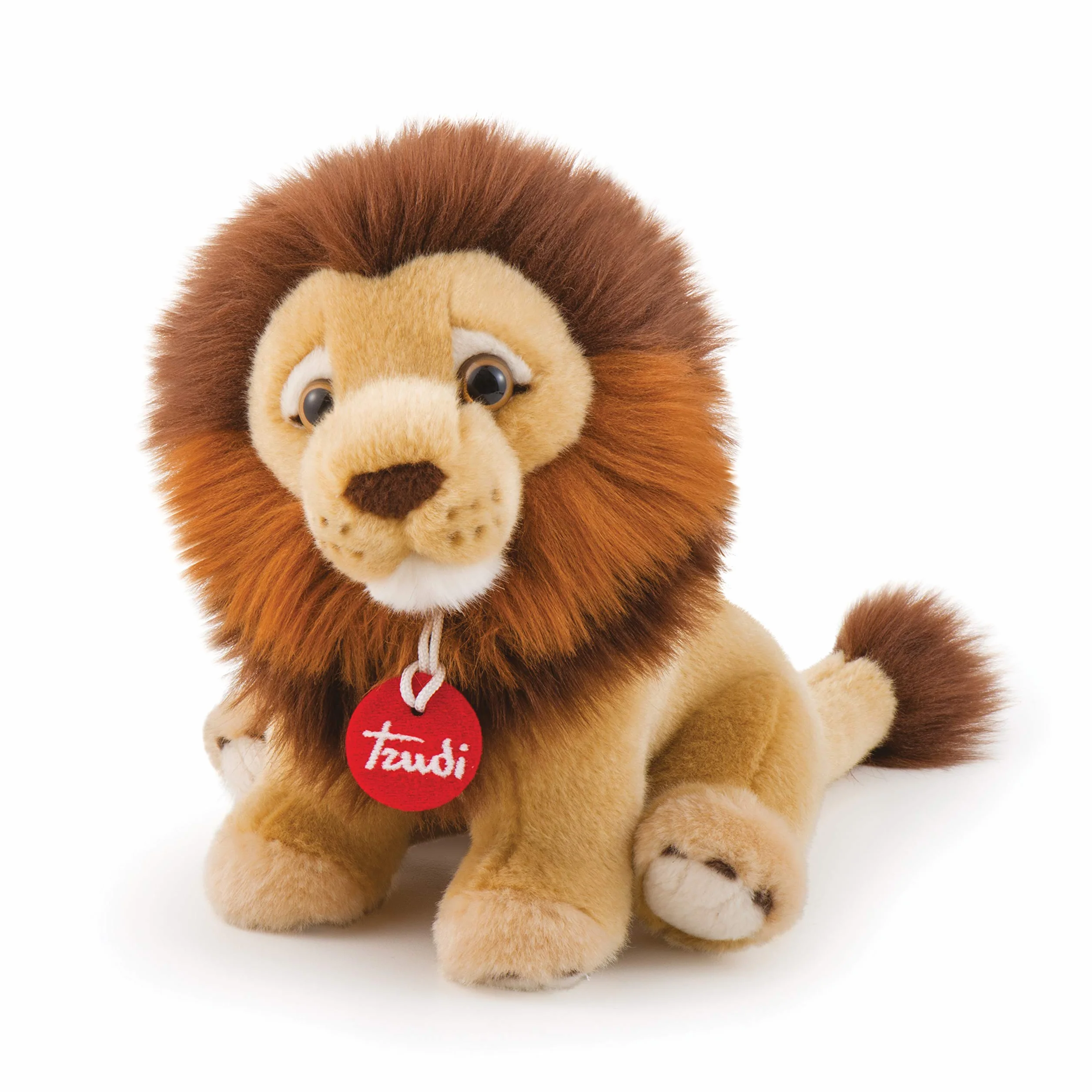 Trudi Leone Narciso Leoncino mascotte peluche, regalo di Natale e compleanno. | 17x18x25cm taglia S | Animali Esotici tropicali | modello 27541