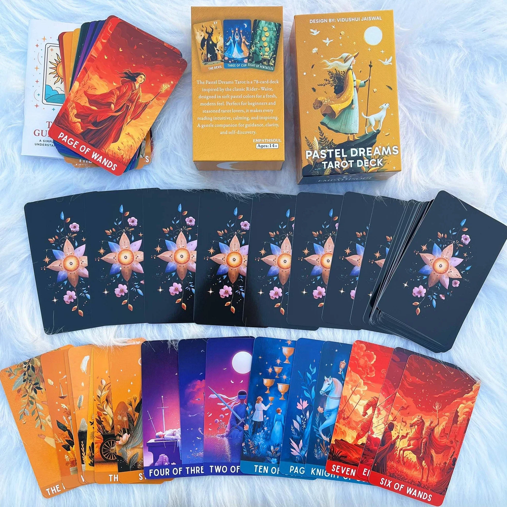 Pastel Dreams Tarocchi Deck 78 Carte Morbido Guida per Principianti