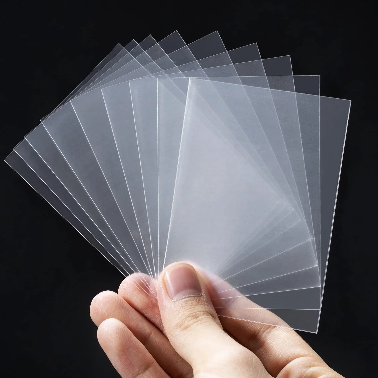 Buste Proteggi Carte, 100 Pezzi Trasparenti Bustine Carte 66 X 92 MM 0.1MM Tasche Vuote per Da Collezione Pokemon Magic