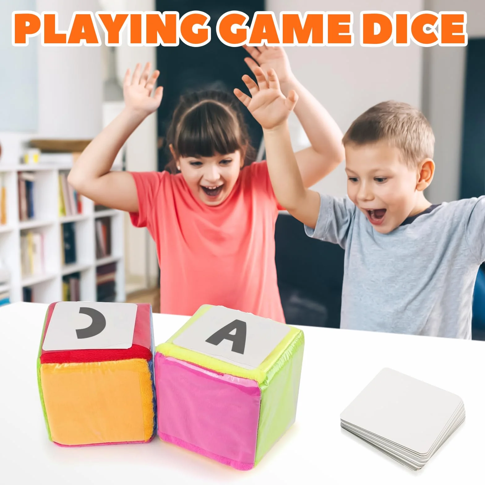 2 Pezzi Dadi Tascabili, 10 CM Cubi Con Tasche Con 50 Carte Vuote, Dadi Con Tasca Trasparente, Insegnante Cubi Di Apprendimento, Per Asilo, Scuola Materna, Apprendimento Precoce, Scuola Materna