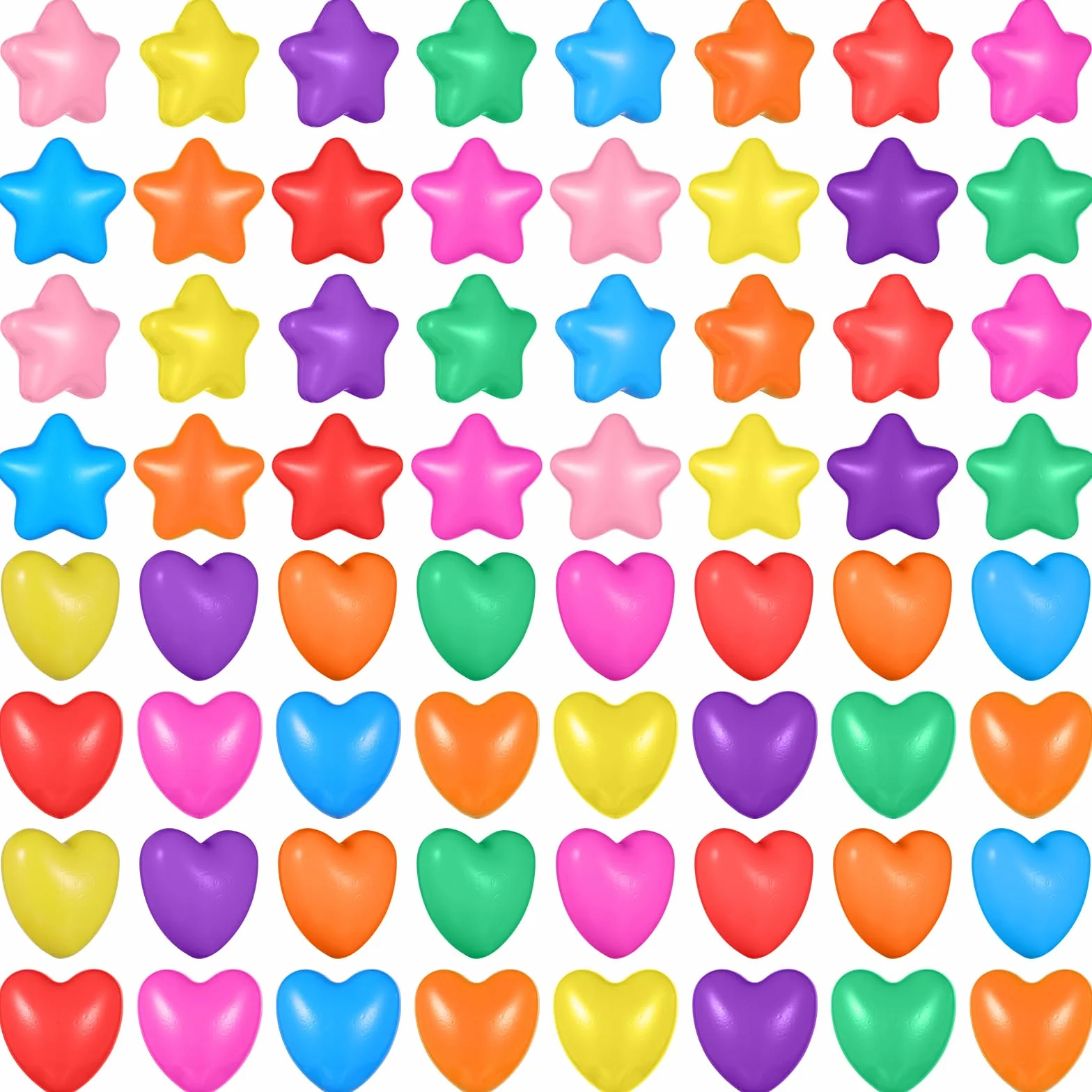 ifundom Set di 100 palline colorate con motivo a stelle e stelle, per feste di compleanno