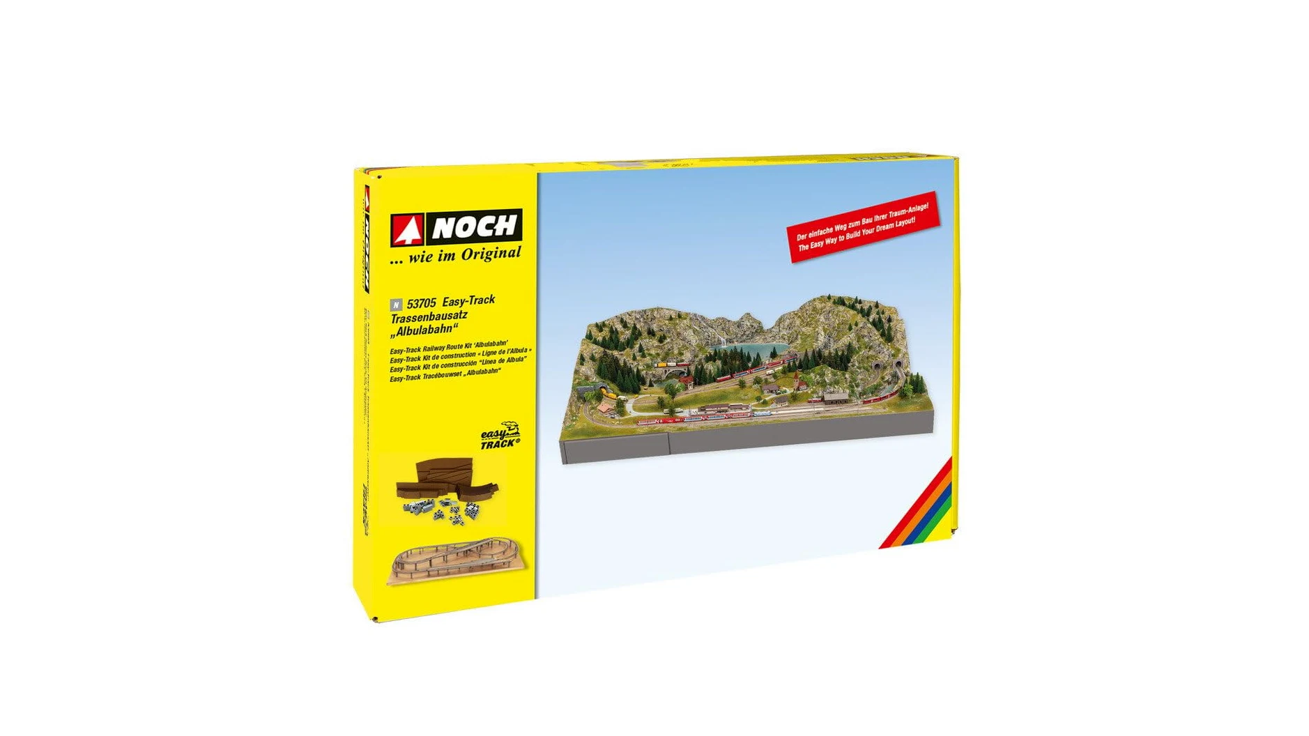 NOCH® Easy-Track - Kit di binari per modellismo, 1:160 N, 200 x 100 cm