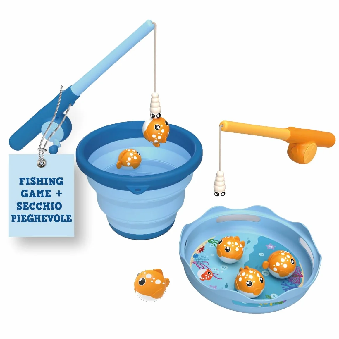 Schildkröt Gioco di Pesca Magnetico per Bambini | da Interni ed Esterni | con Canna Telescopica e Animali Magnetici | Ideale per Mare, Giardino, Piscina e Vasca | Colori Assortiti