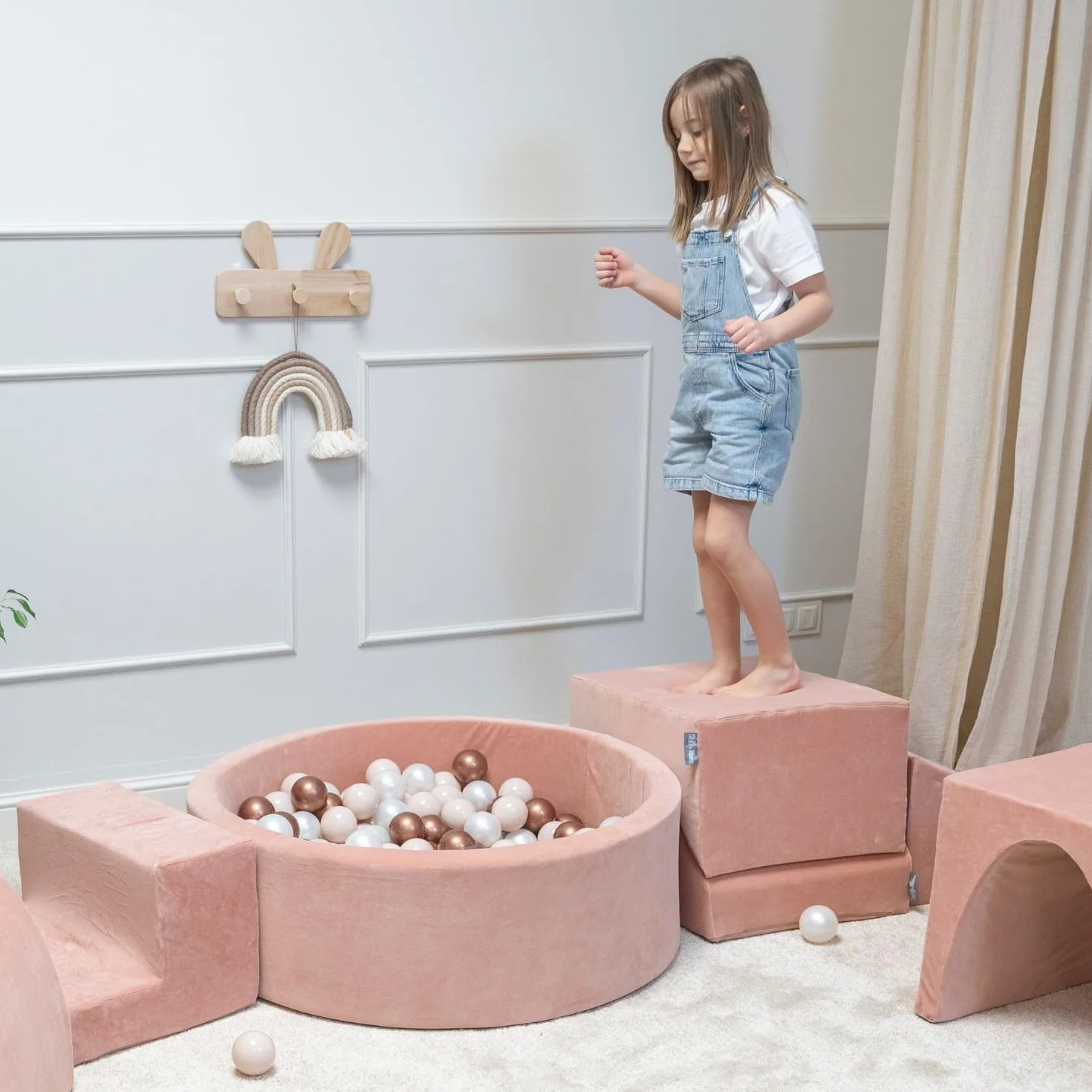 KiddyMoon Piscina 90X30cm/200 Palline In Schiuma Rotonda Morbida Per Bambini