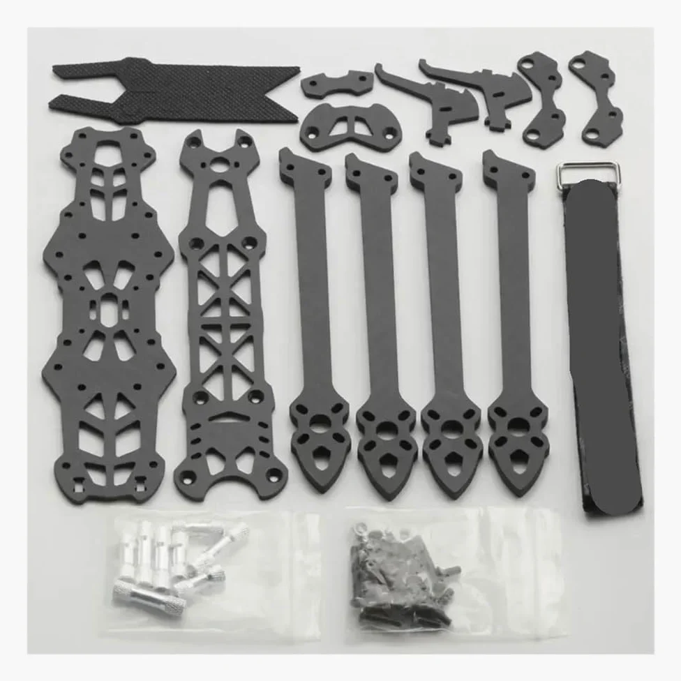 225mm con braccio da 5mm telaio quadricottero in fibra di carbonio 3K con parti di stampa adatte for M4 5 pollici FPV Freestyle RC Racing Drone(Only Frame)