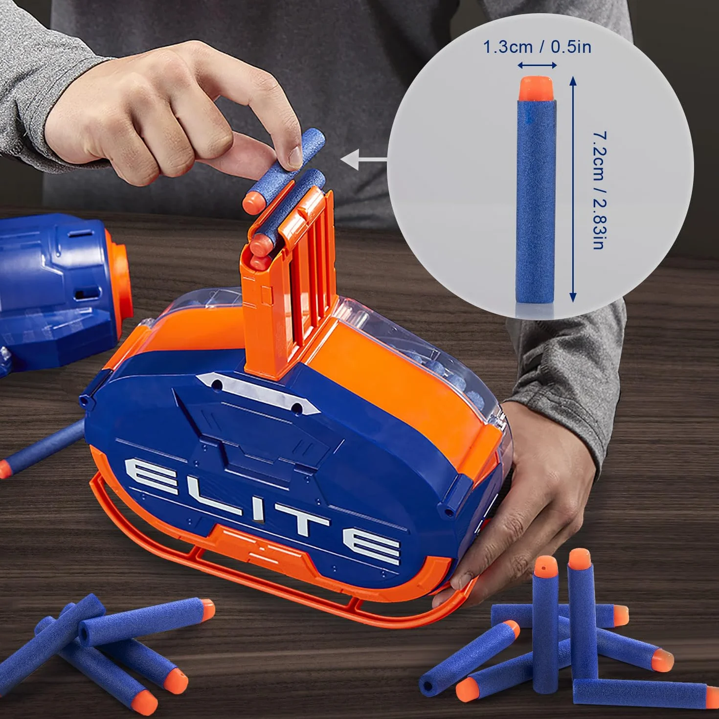 Dardi Proiettili per Pistola Nerf N Strike Elite Blaster Ricambio Munizioni Ricarica Compatibili 200 Pezzi Blu Bianco