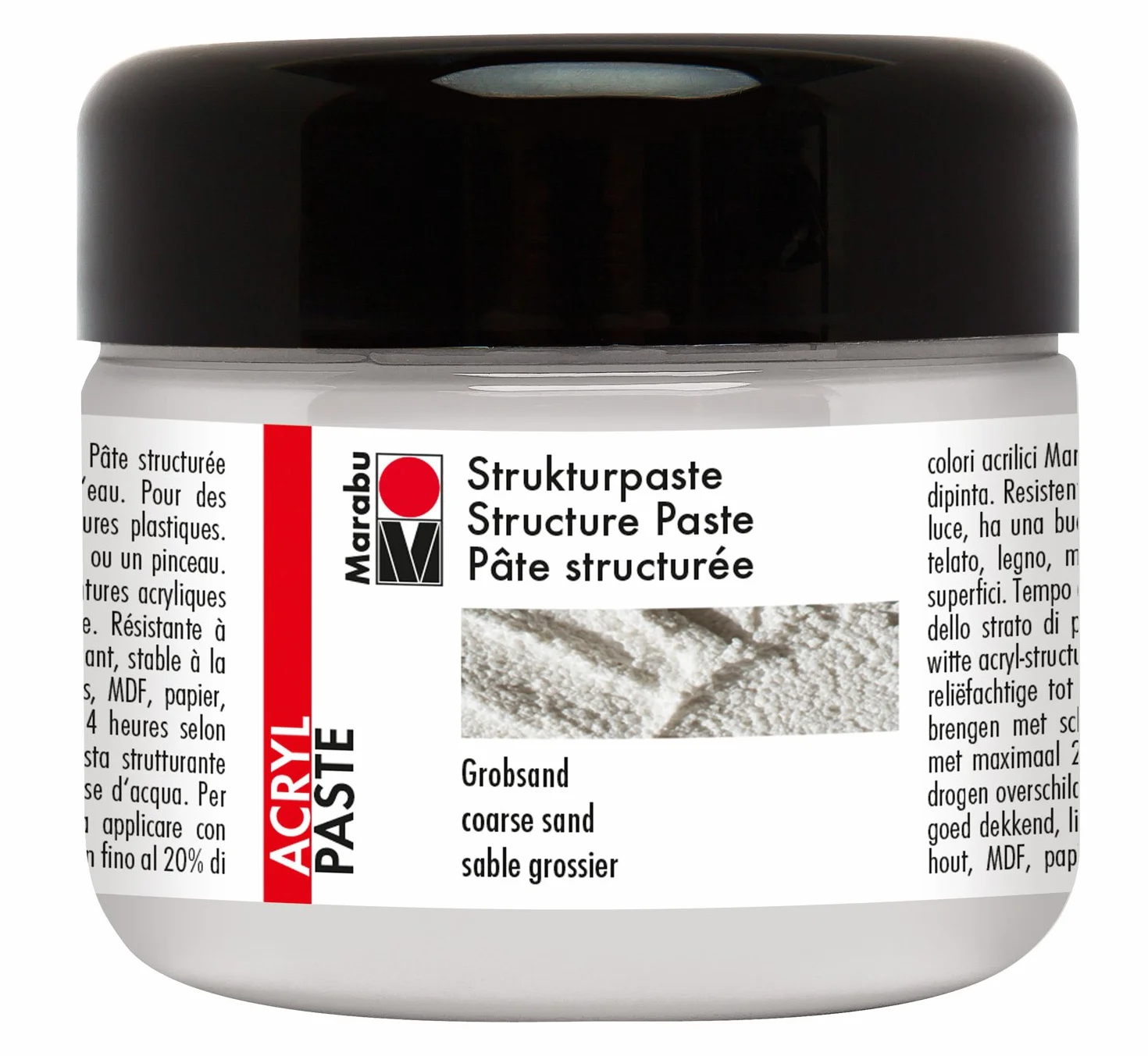 Marabu 122625814 – Pasta, Sabbia Grossolana, 225 ML, Bianco