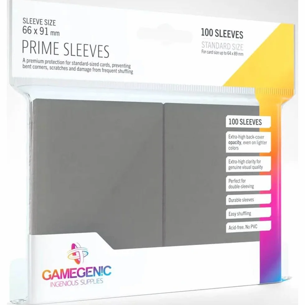 Gamegenic GGS11025ML Prime Sleeves (100-Pack), Gray