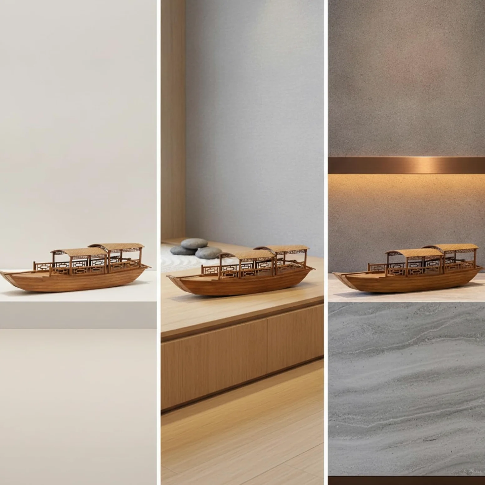 Chosertory Modellino Barca Tradizionale Cinese Kit Barca in Legno Barca Peschereccio Scafo Legno Progetto Hobbistico Gratificante con Riproduzione Accurata, A Fishing Boat